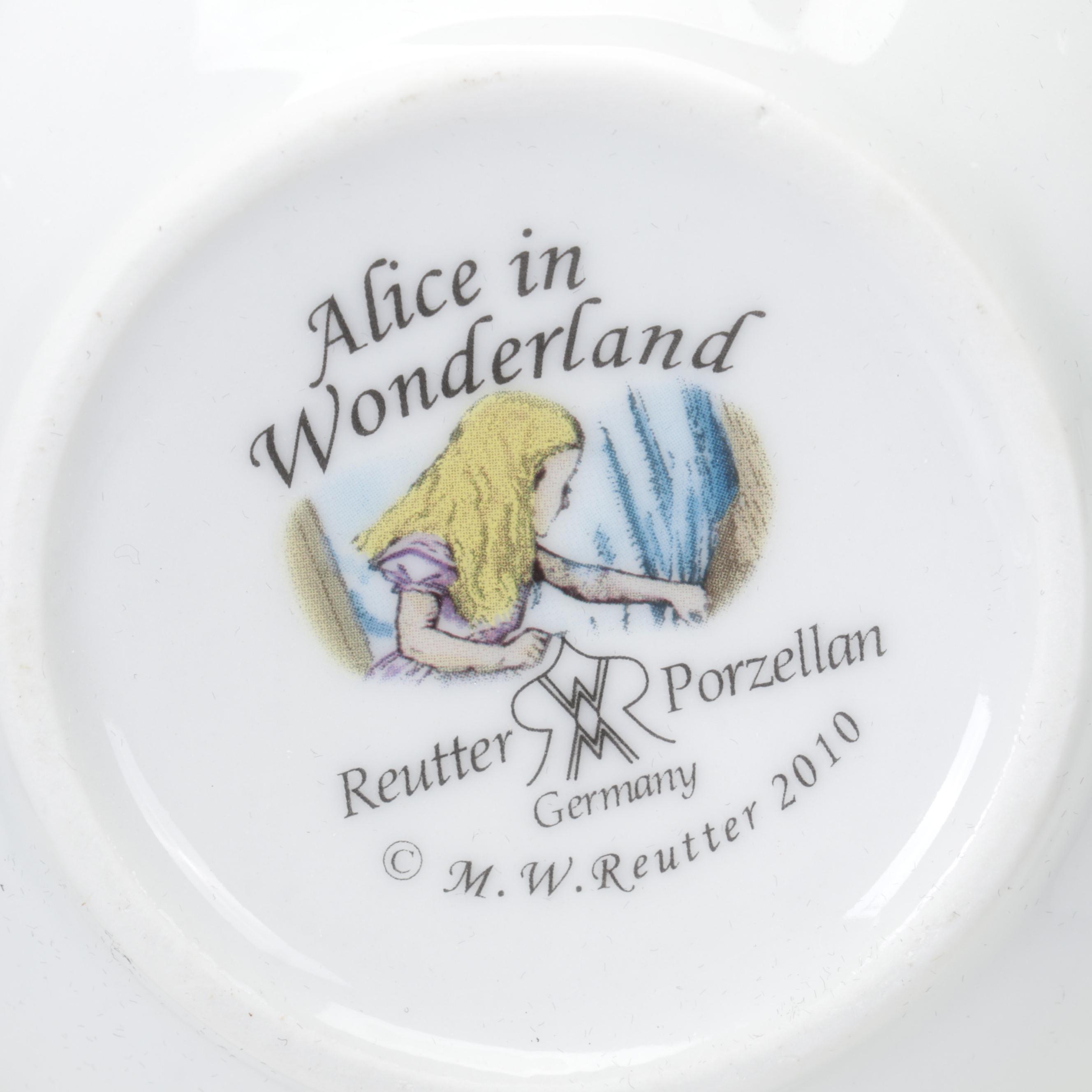 Reutter Porzellan "Alice In Wonderland" Child's Tea Set with Case, 2010
