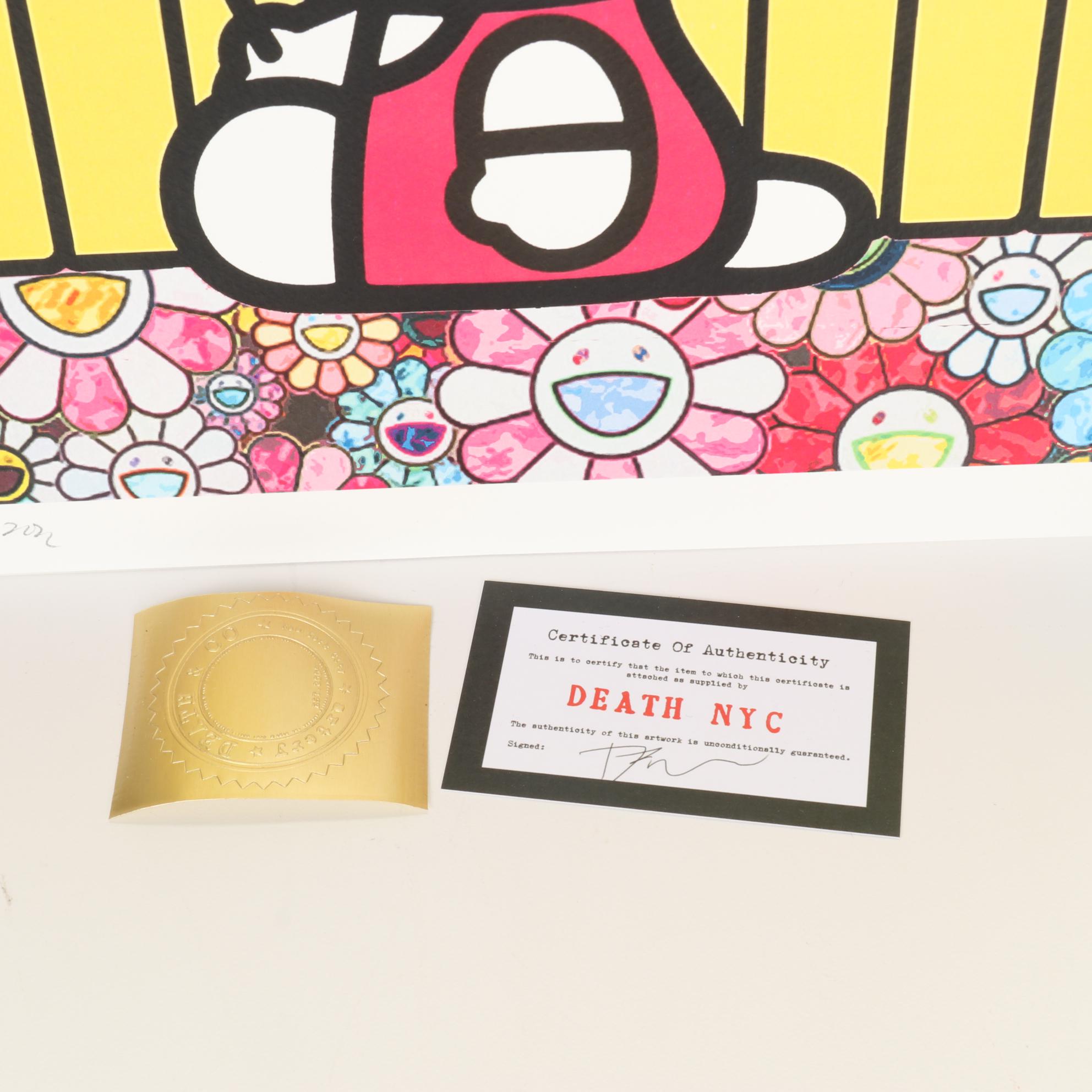 Death NYC Pop Art Graphic Print Featuring Hello Kitty, 2022