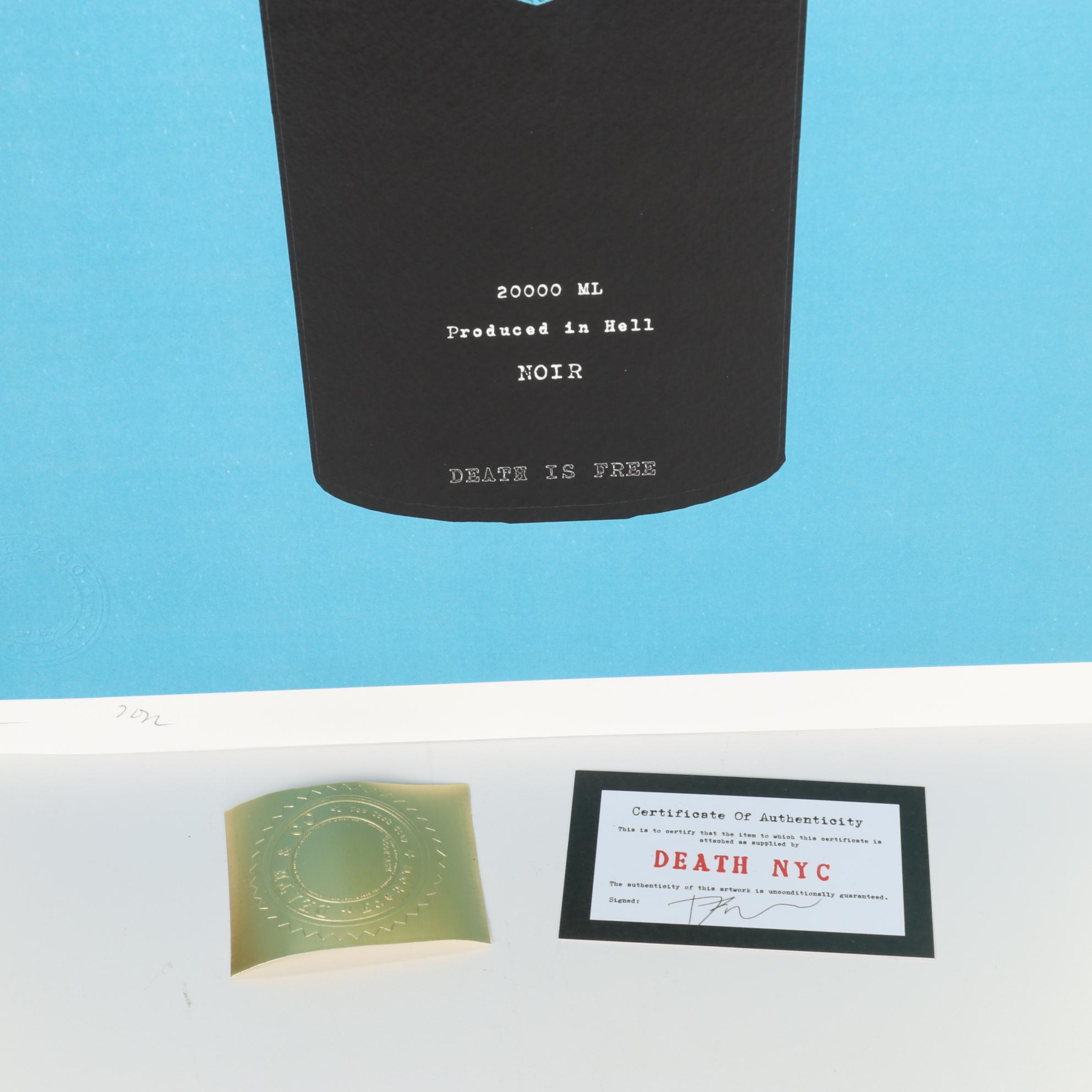 Death NYC Pop Art Graphic Print Featuring Dom Pérignon, 2022