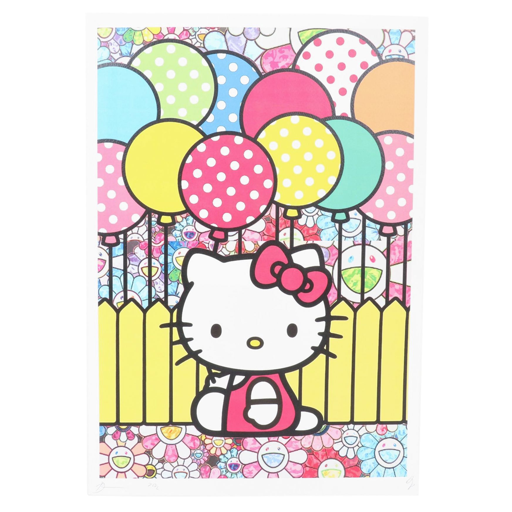 Death NYC Pop Art Graphic Print Featuring Hello Kitty, 2022