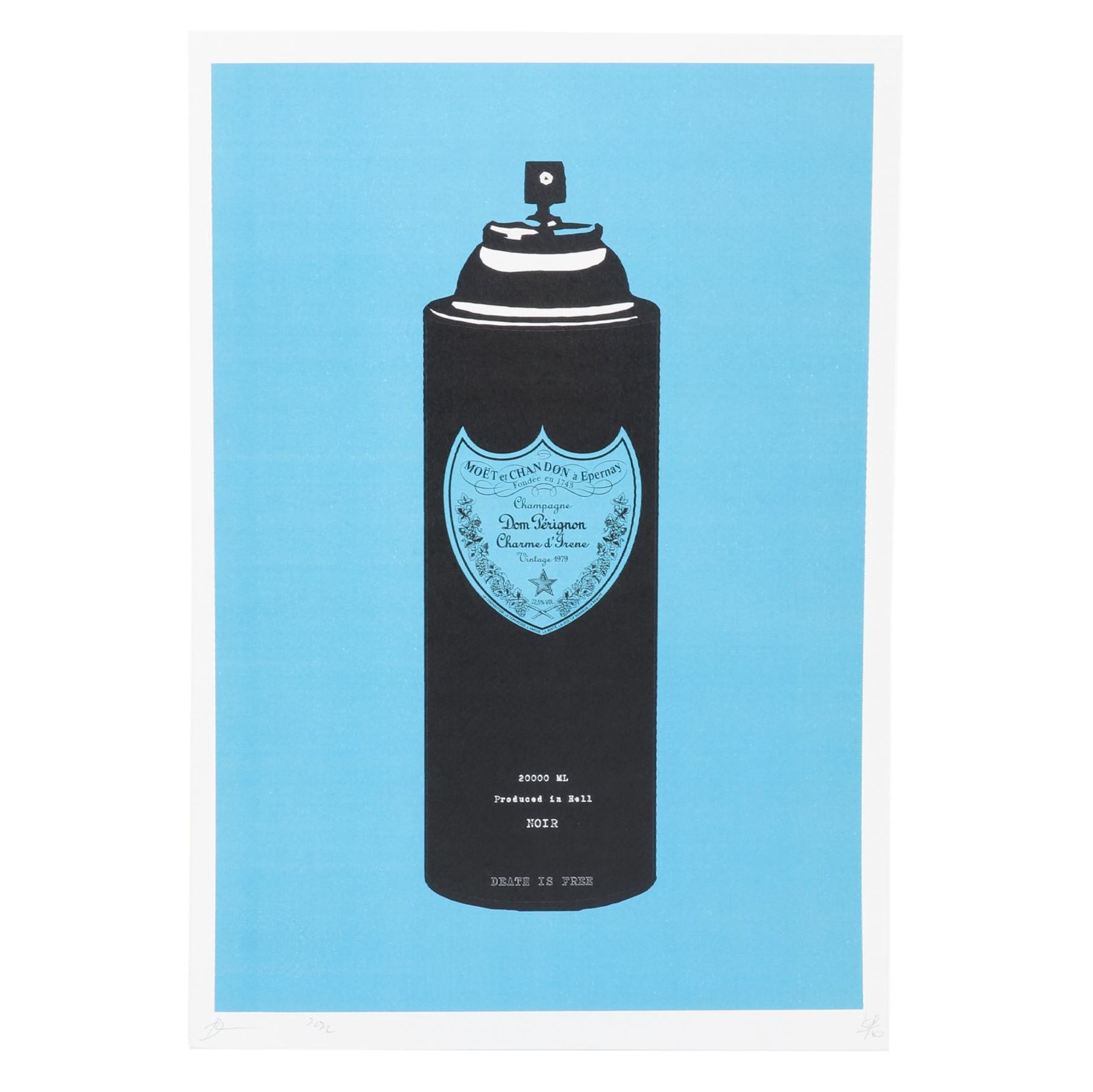 Death NYC Pop Art Graphic Print Featuring Dom Pérignon, 2022