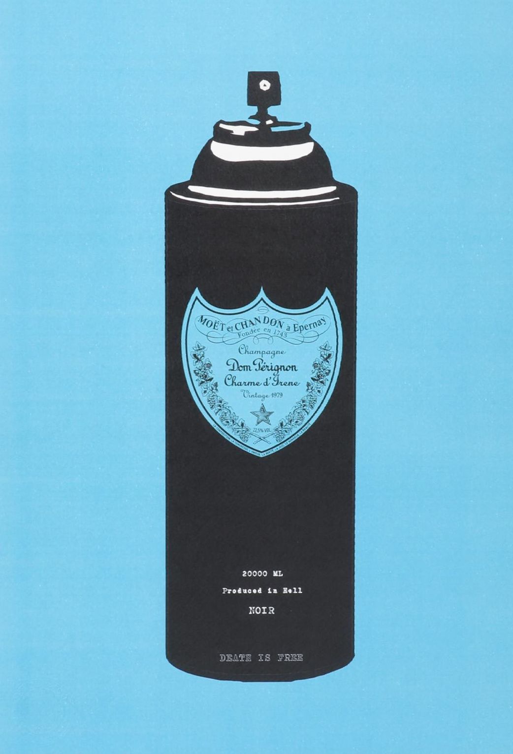 Death NYC Pop Art Graphic Print Featuring Dom Pérignon, 2022