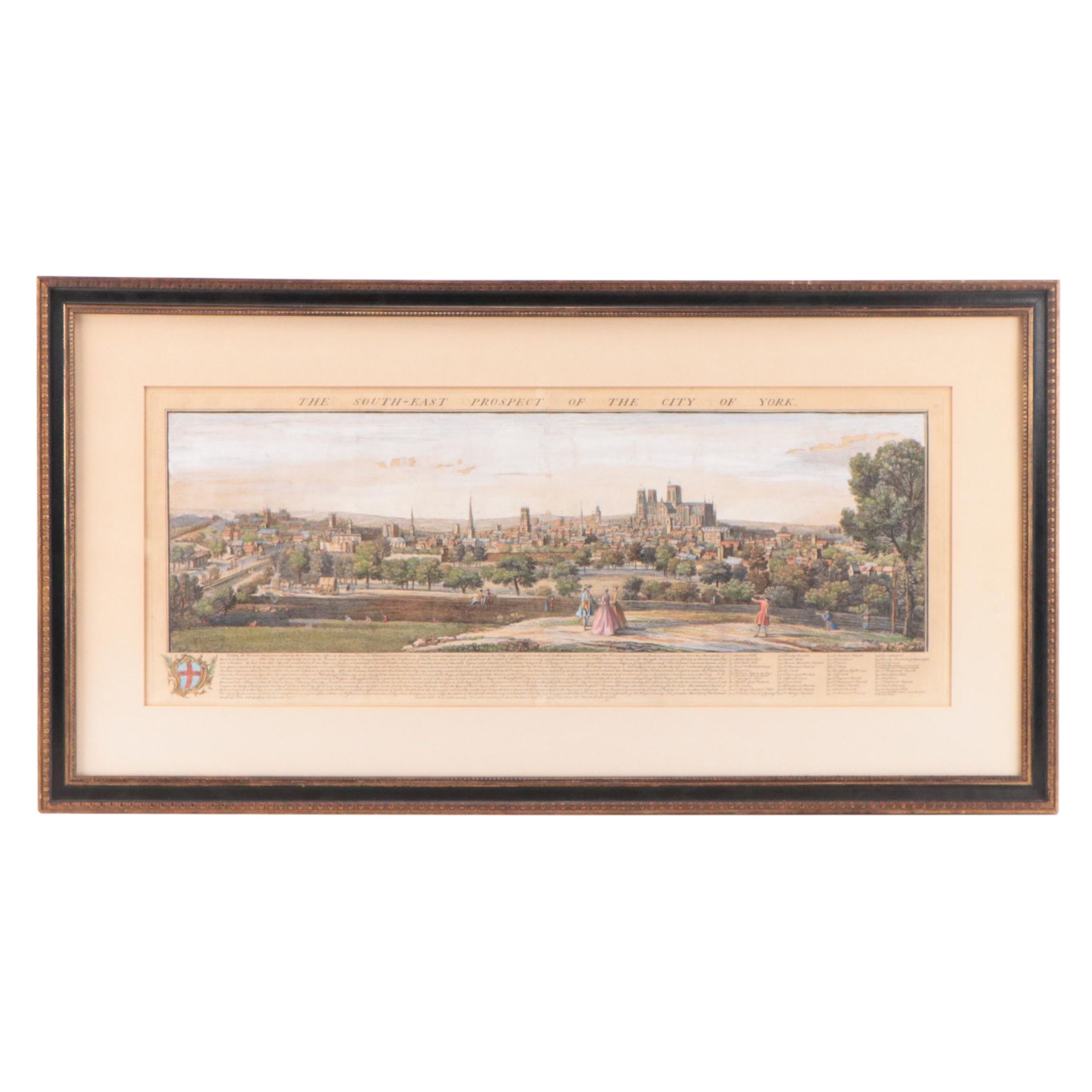Samuel and Nathaniel Buck Hand-Colored Engravings of English Town Views