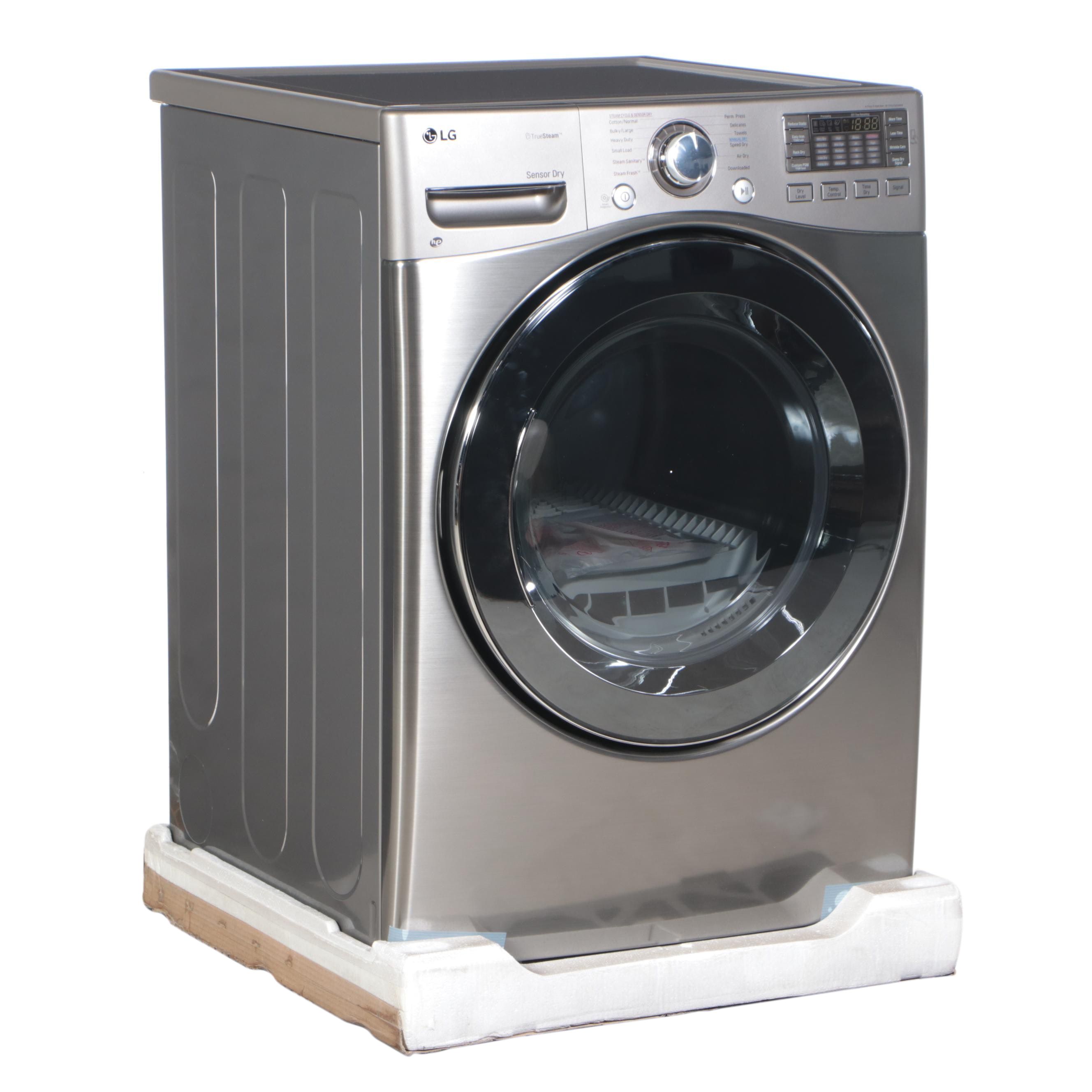 LG 7.4 Cu. Ft. Graphite Steel TrueSteam and Sensor Dry Gas Dryer