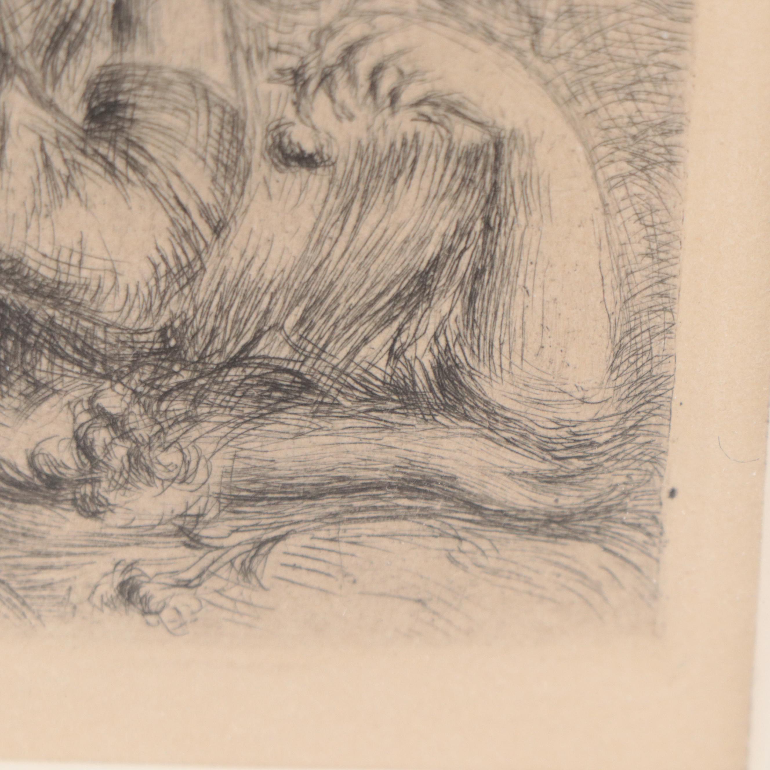 Pierre-Auguste Renoir Second State Restrike Etching "Le Chapeau Épinglé"