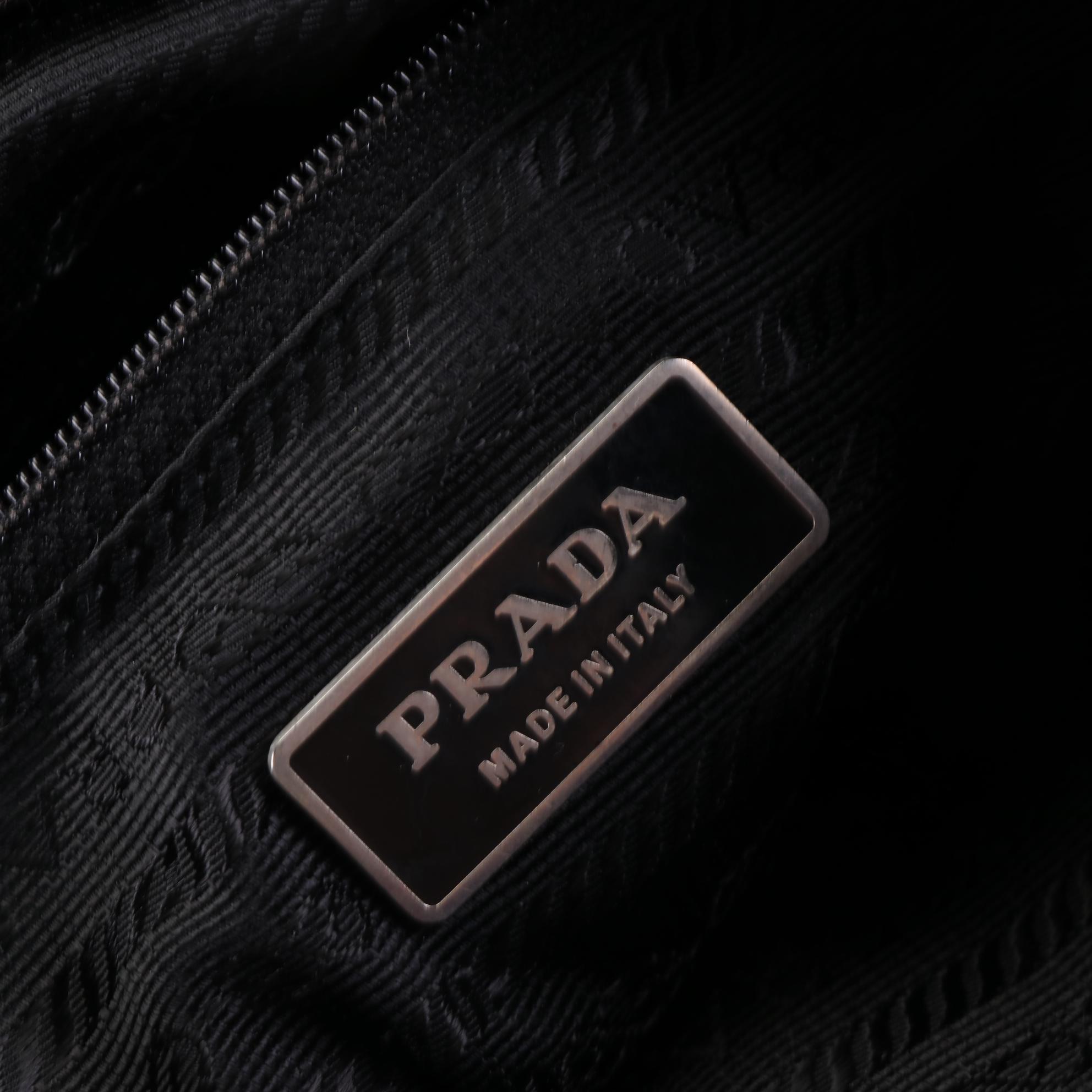 Prada Small Crossbody Bag in Wine Nylon Gabardine and Leather