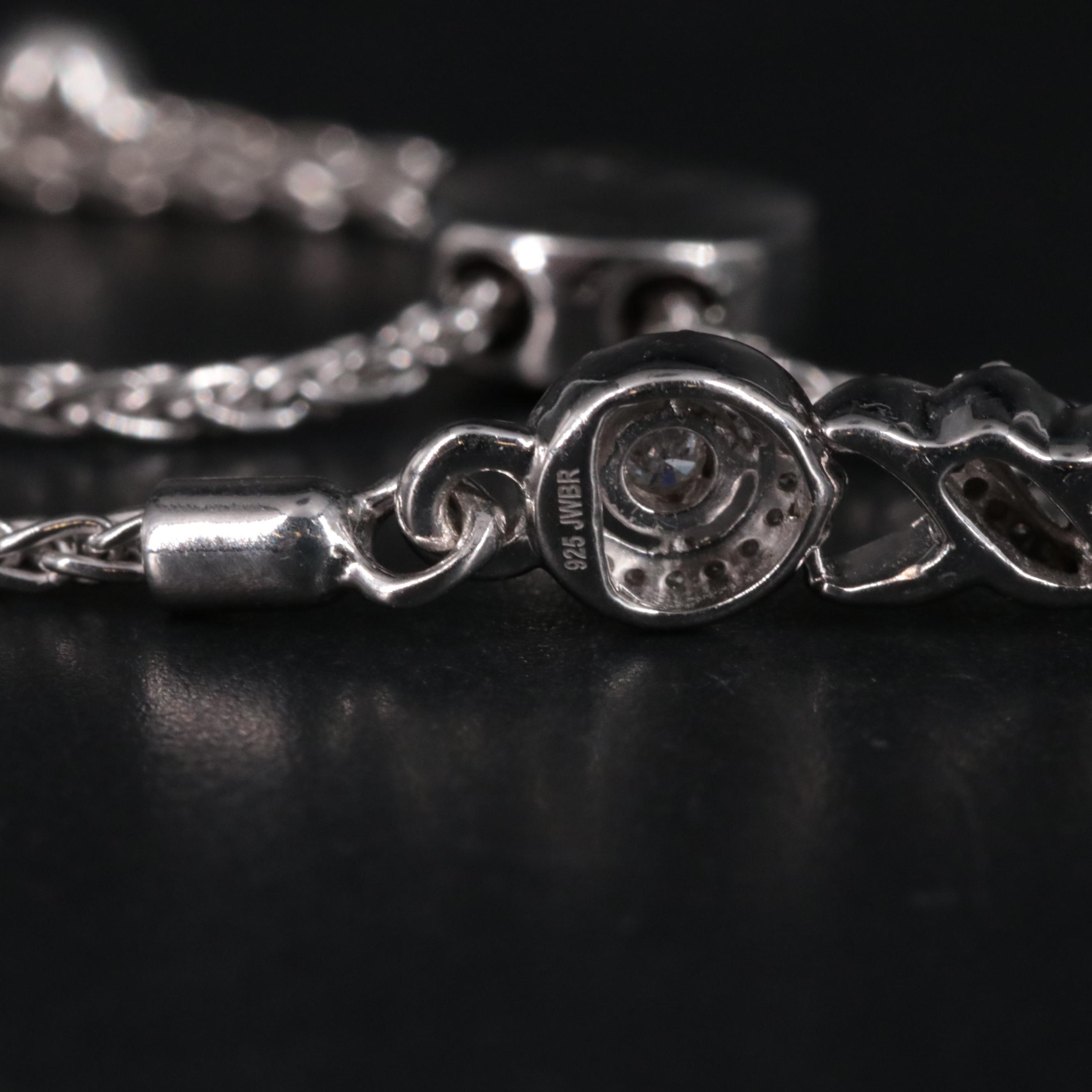 Sterling 0.51 CTW Diamond Bolo Slide Bracelet