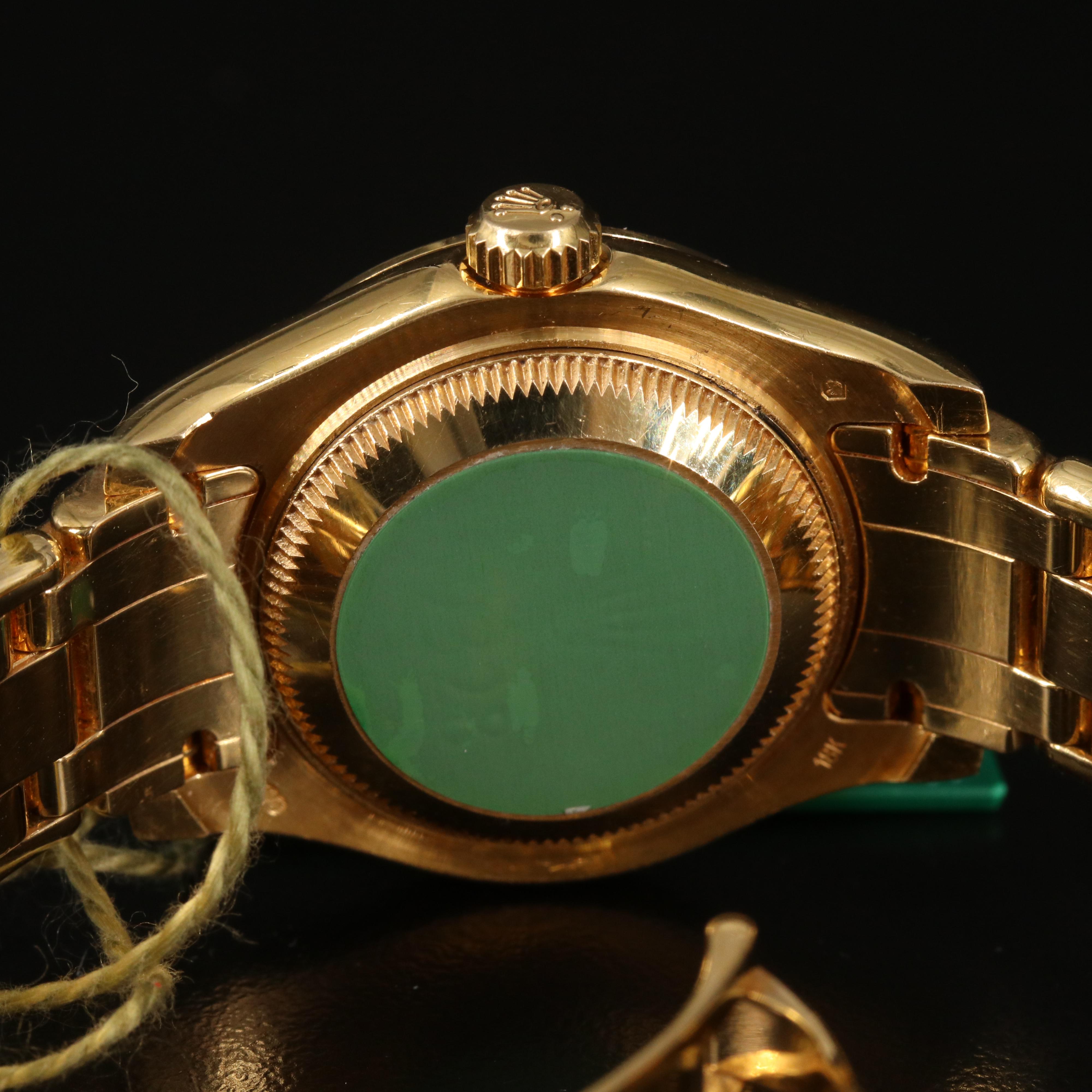 Rolex Datejust 18K Diamond Dial and Factory Diamond Bezel Pearlmaster Watch