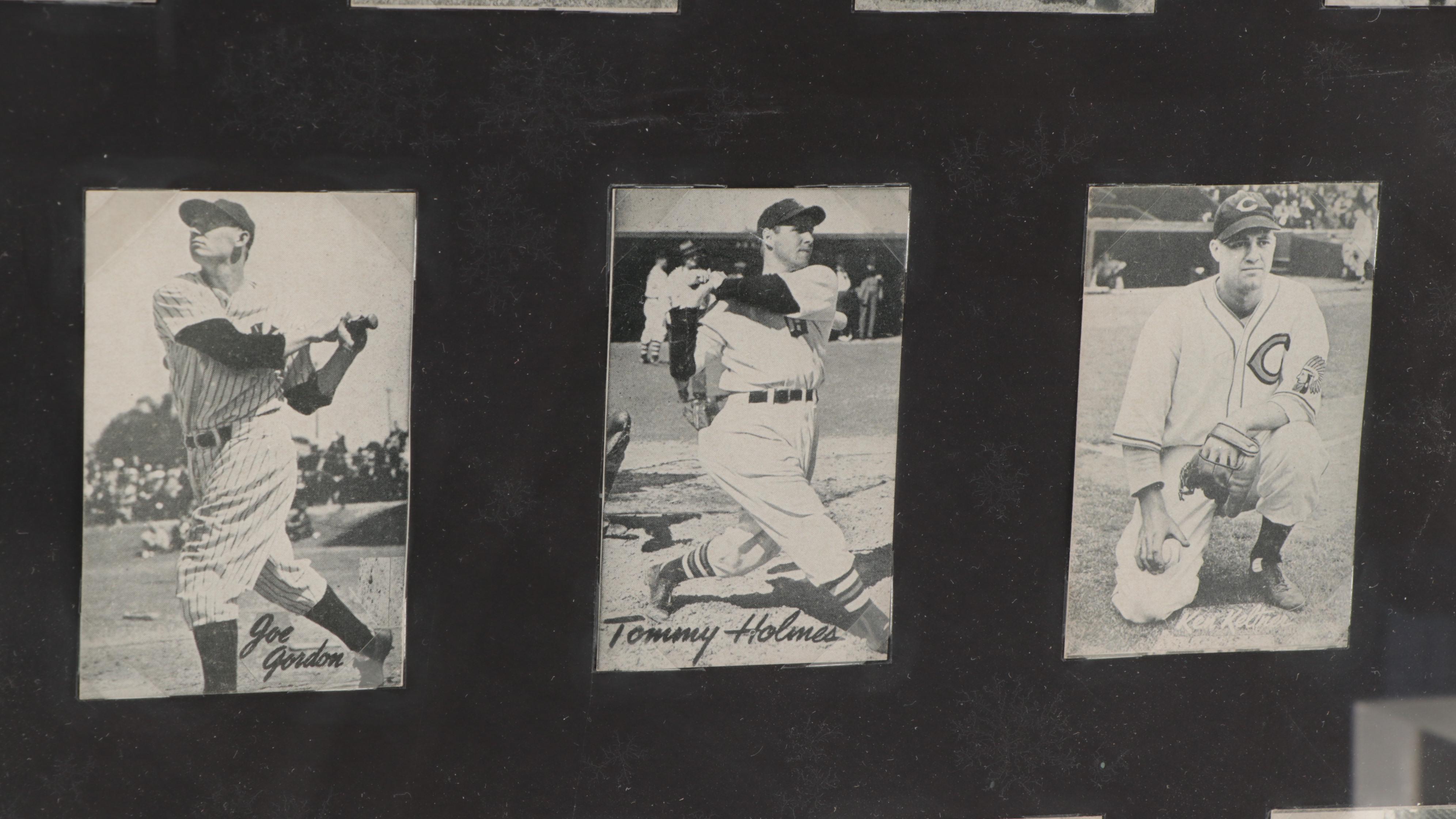 1947 Bond Bread Baseball Cards With Pafko, Ennis, Elliott, More in Display Case