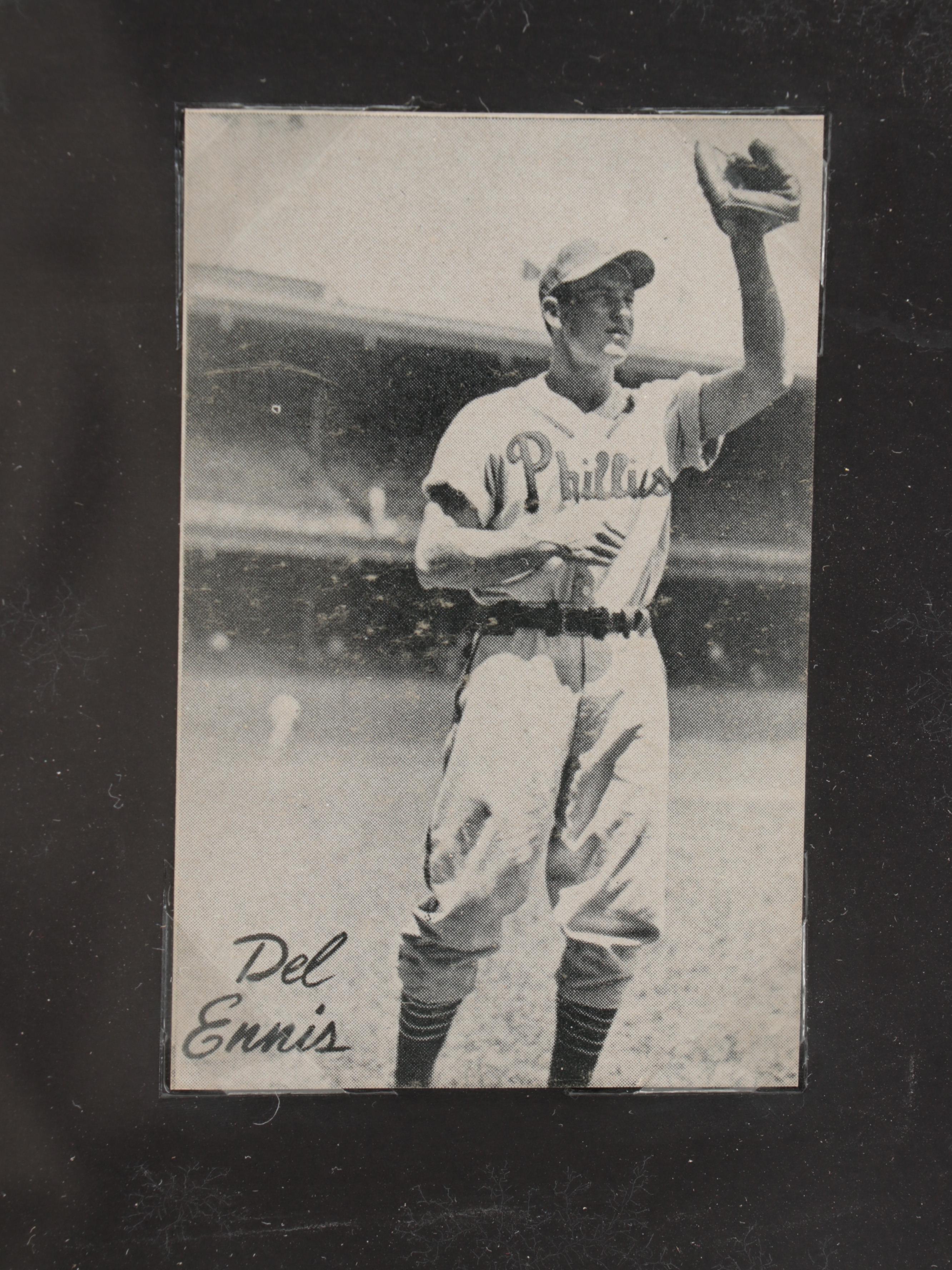 1947 Bond Bread Baseball Cards With Pafko, Ennis, Elliott, More in Display Case