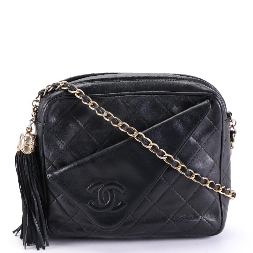 Chanel Quilted Leather Chain Strap Shoulder Bag