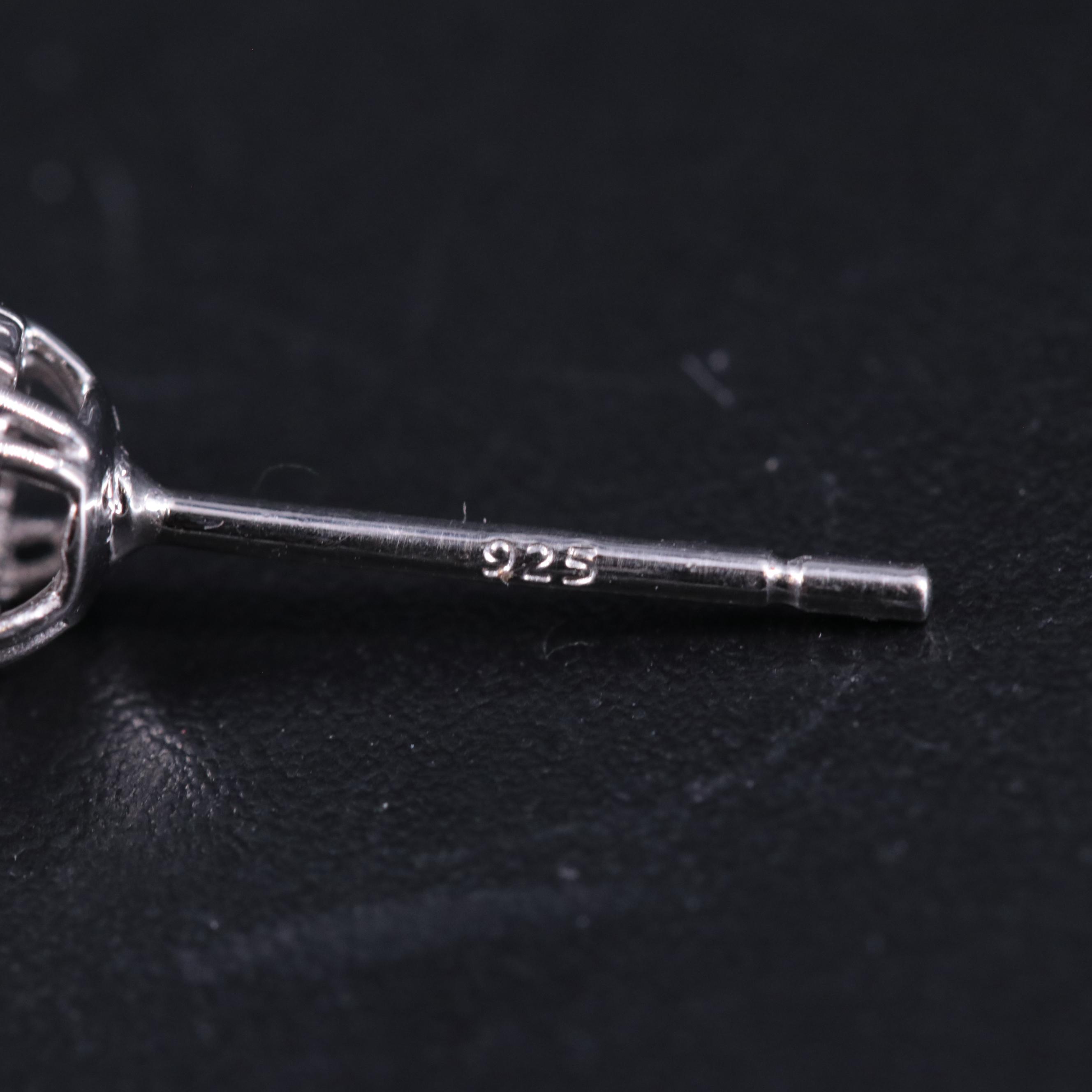 Sterling Diamond Studs