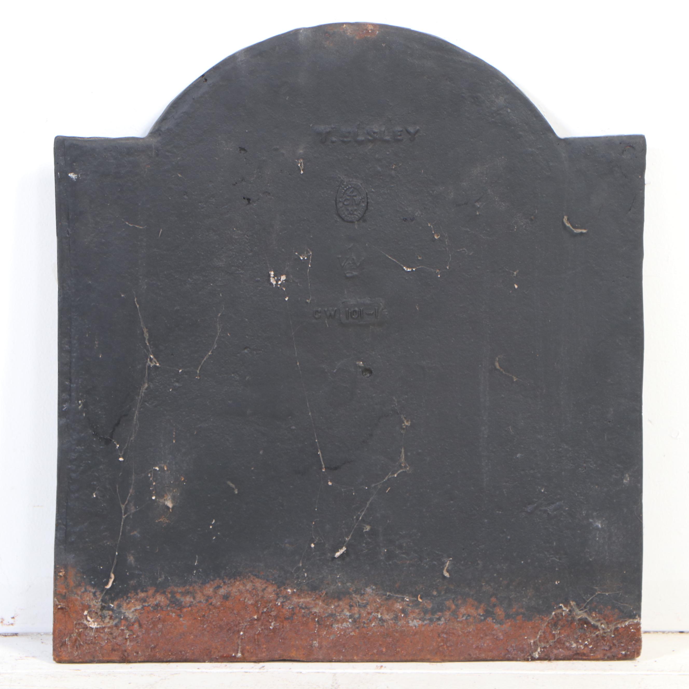 Virginia Metal Metalcrafters for Williamsburg Restoration Cast Iron Fireback