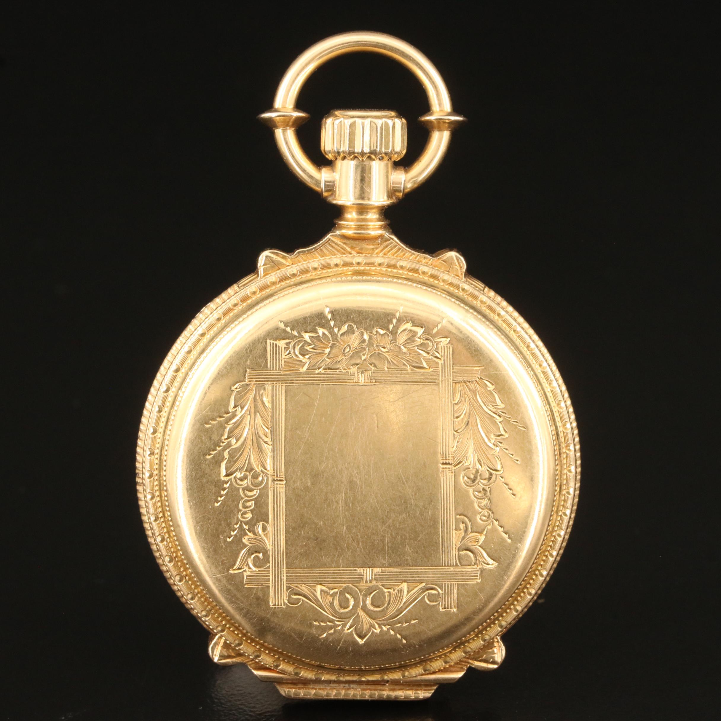 1881 Elgin 18K Box Hinge Case Pocket Watch