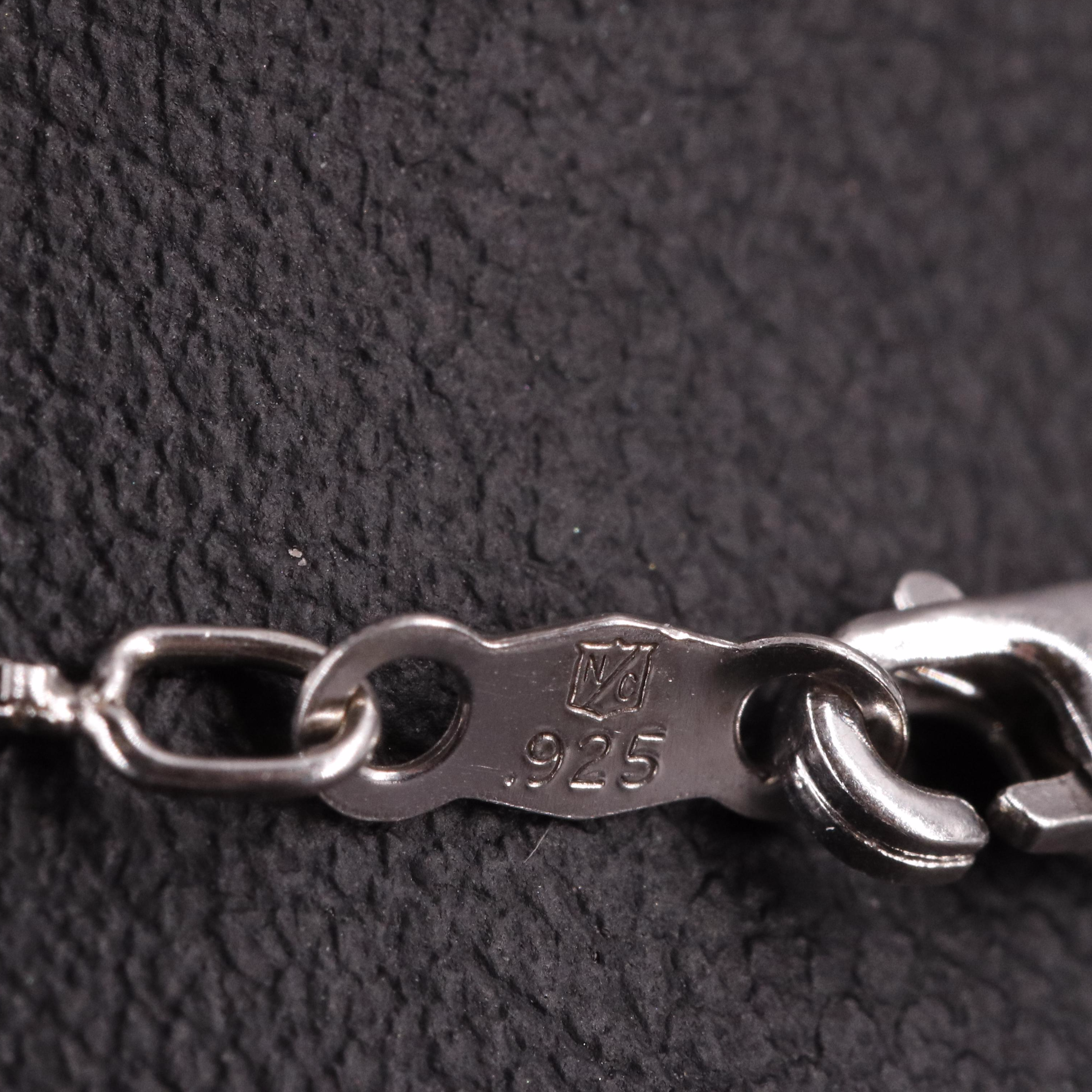 Sterling Silver Diamond Angel Pendant Necklace