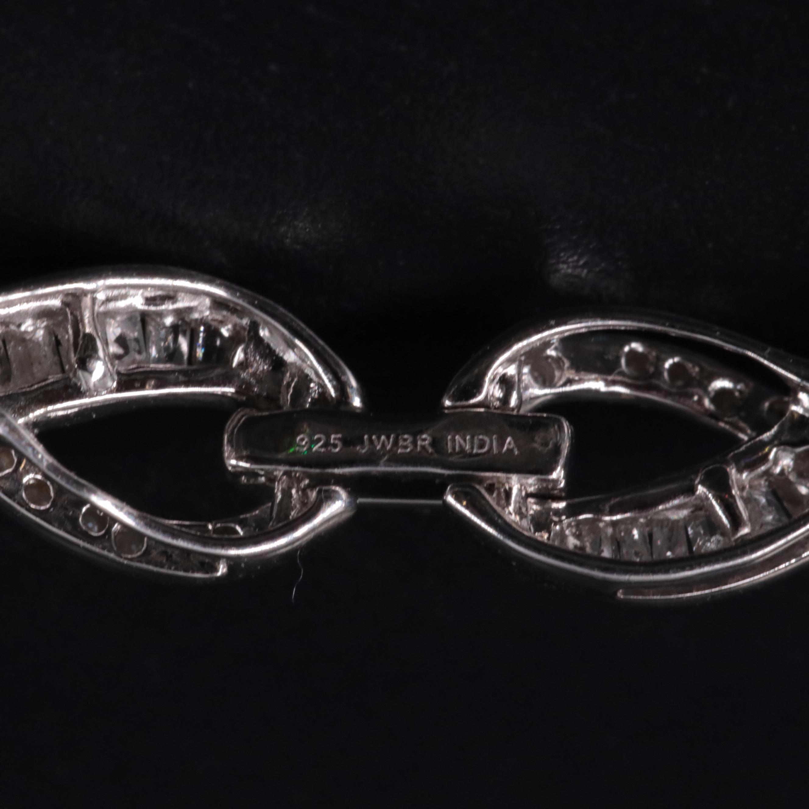 Sterling Diamond Infinity Link Bracelet