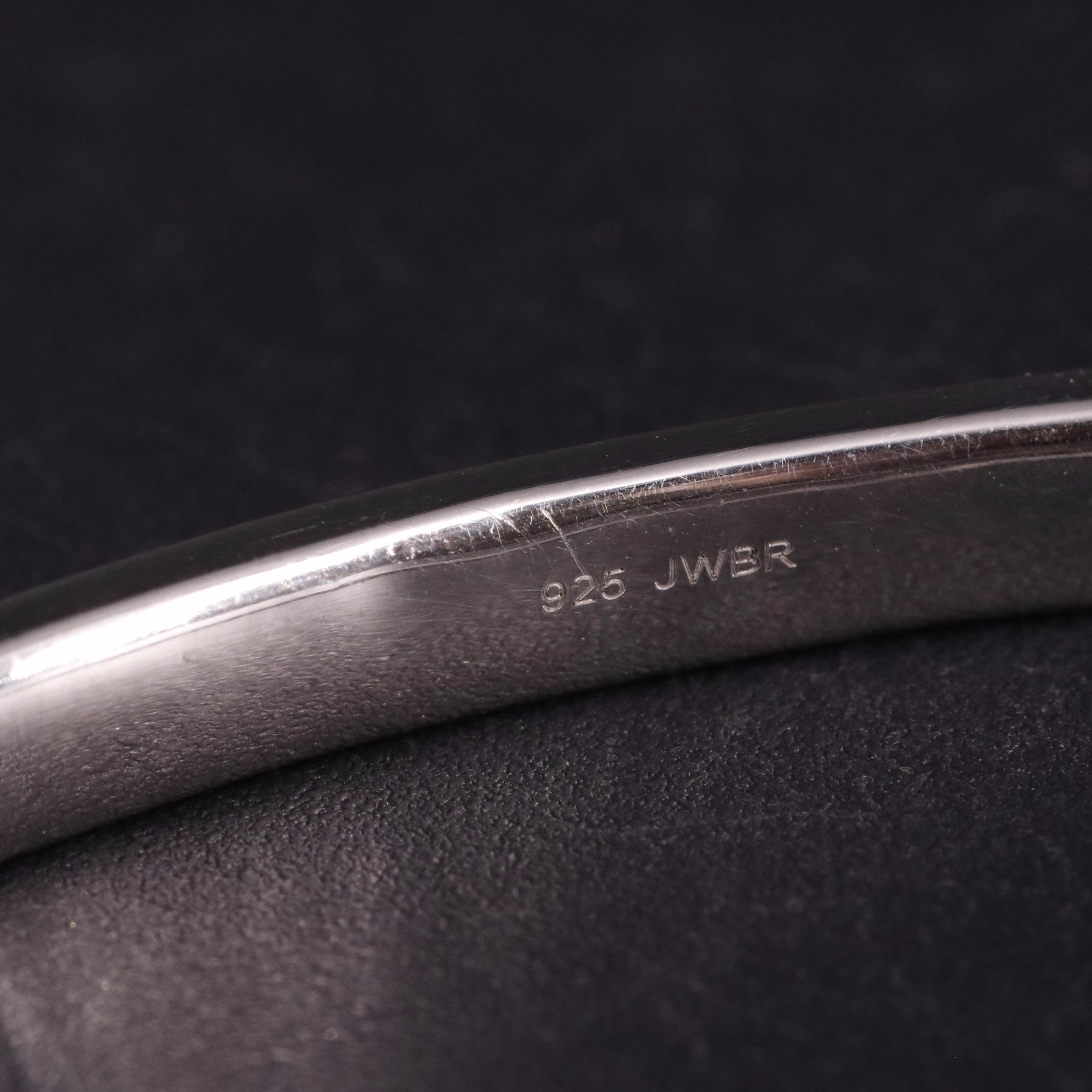 Sterling Diamond Bar Bolo Bracelet