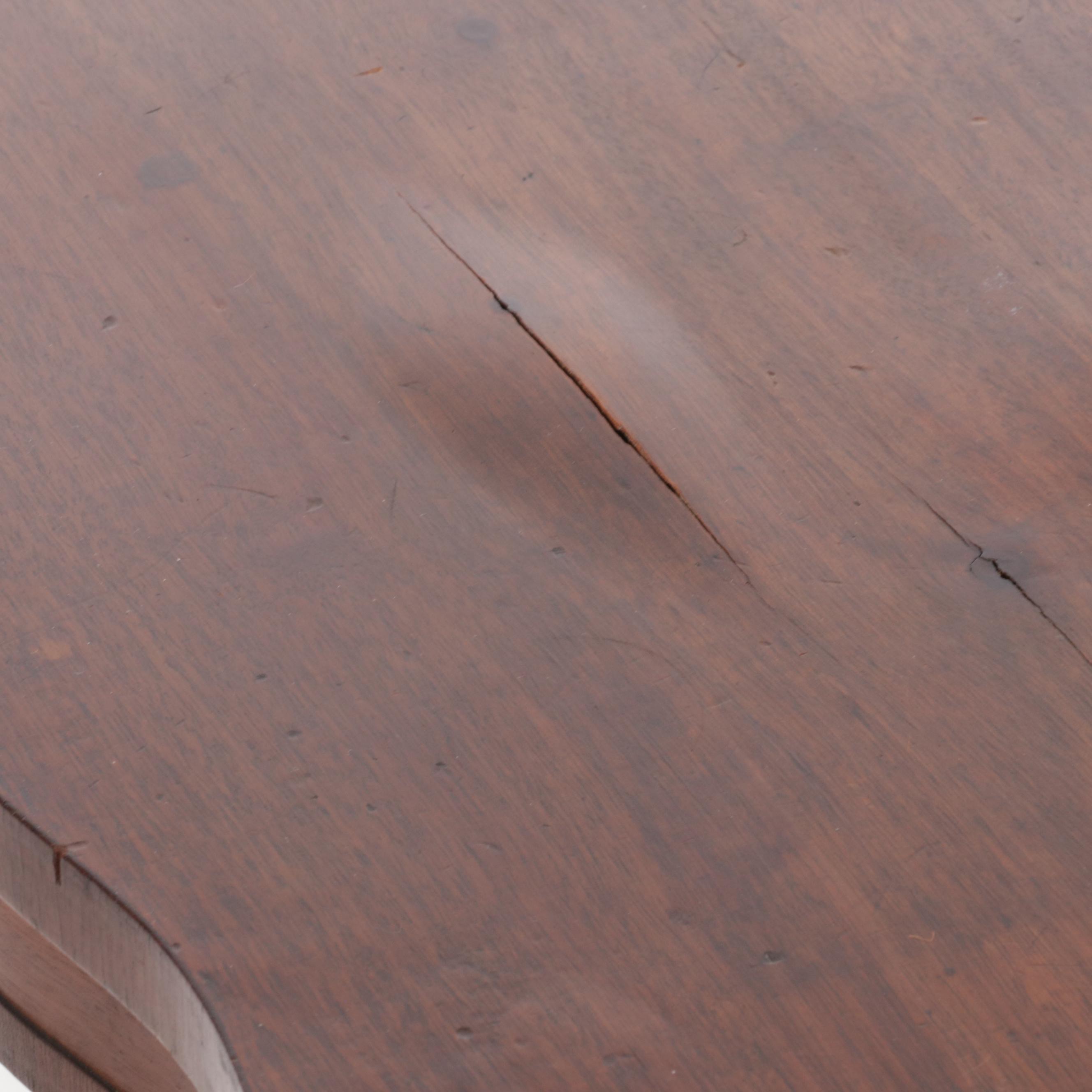 American Empire Walnut Flip-Top Games Table, Mid-19th Century