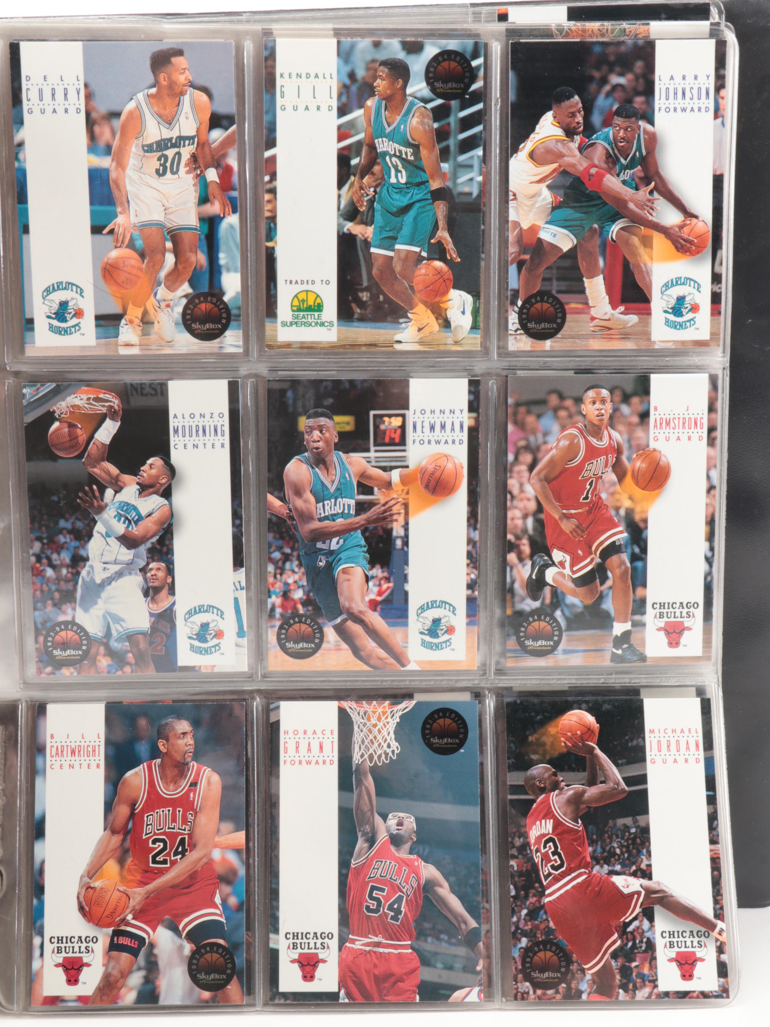 Skybox Basketball Cards Including Jordan, Mourning Rookie, More Stars, 1990s