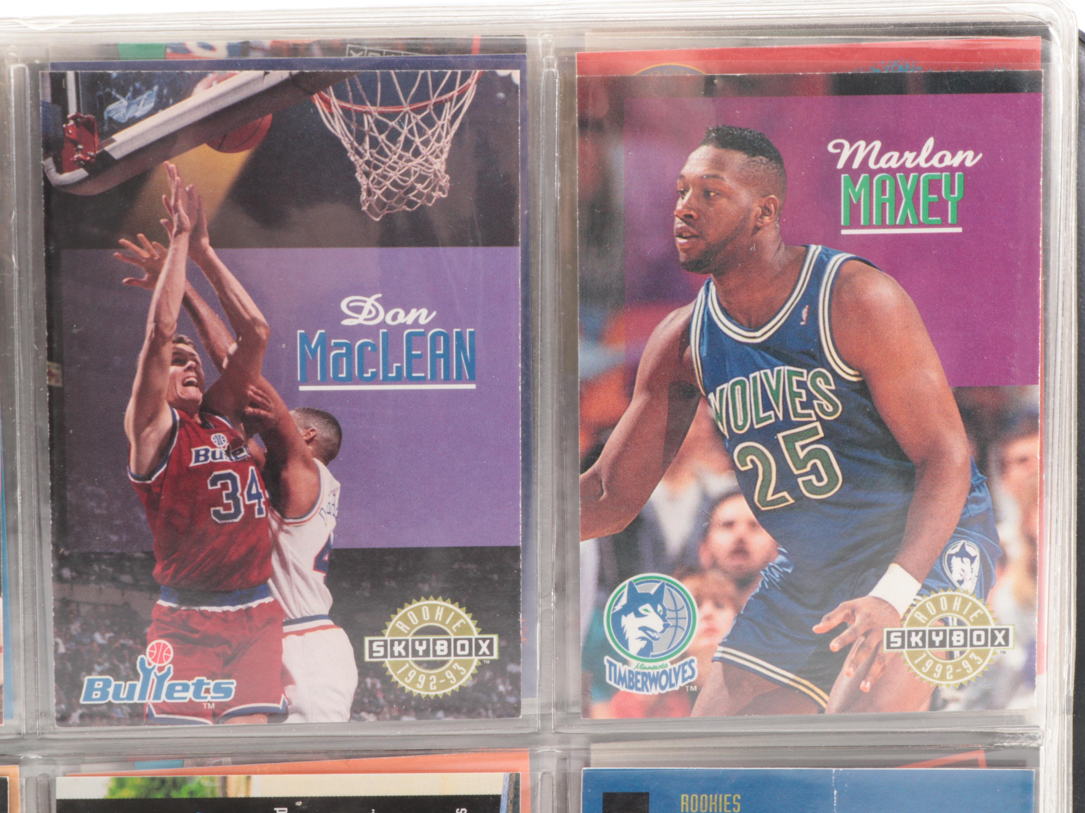 Skybox Basketball Cards Including Jordan, Mourning Rookie, More Stars, 1990s