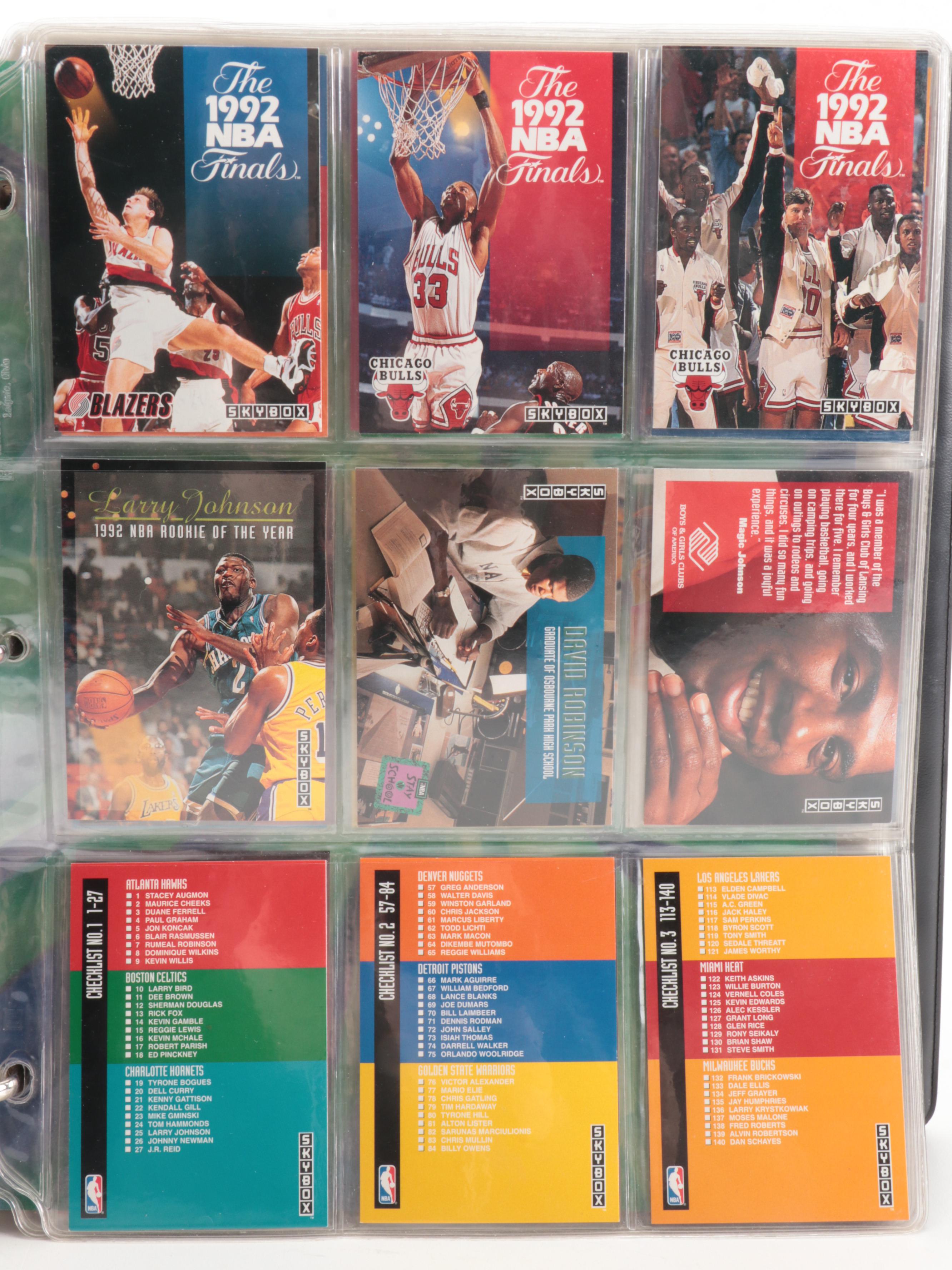 Skybox Basketball Cards Including Jordan, Mourning Rookie, More Stars, 1990s