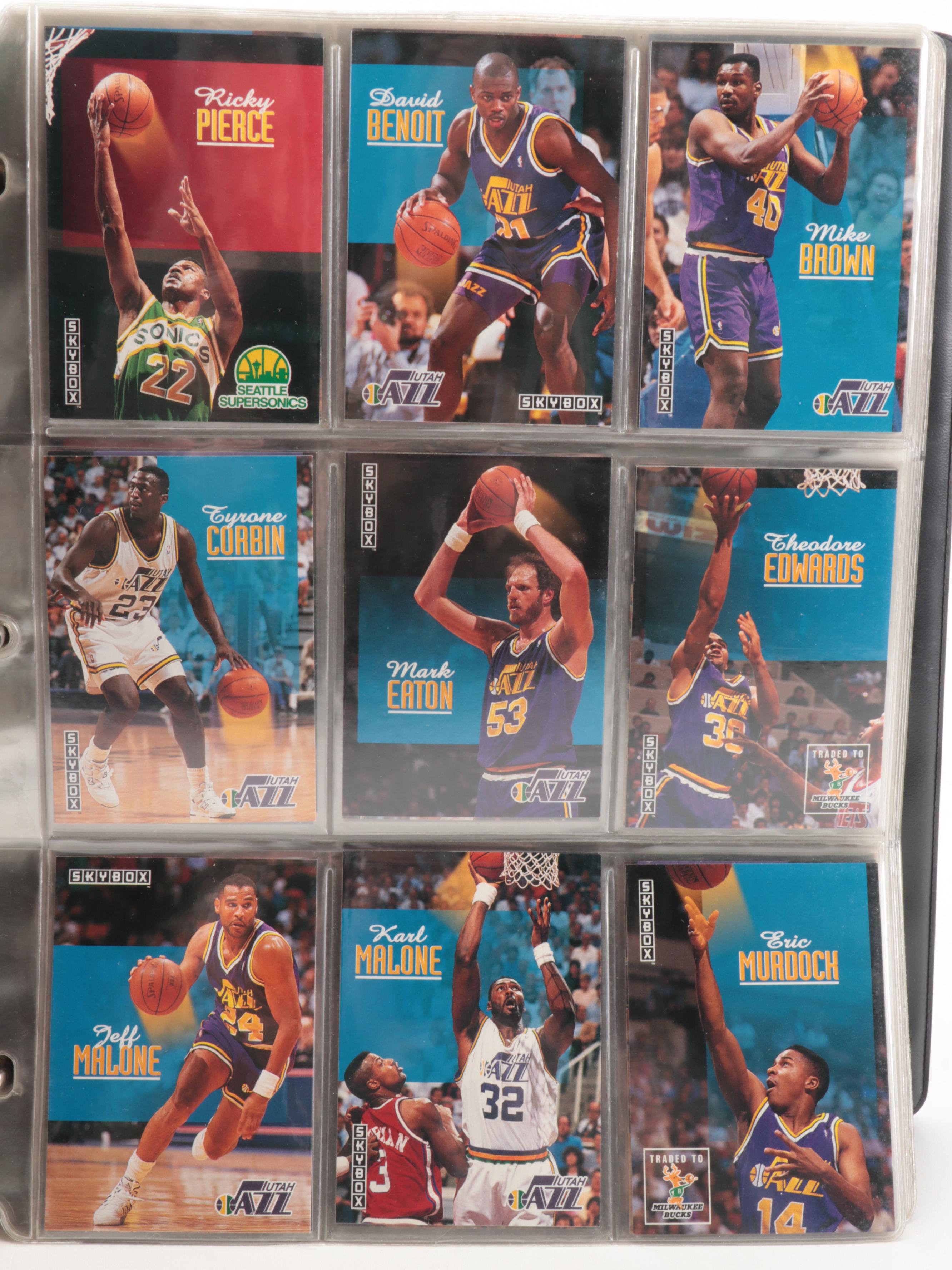 Skybox Basketball Cards Including Jordan, Mourning Rookie, More Stars, 1990s