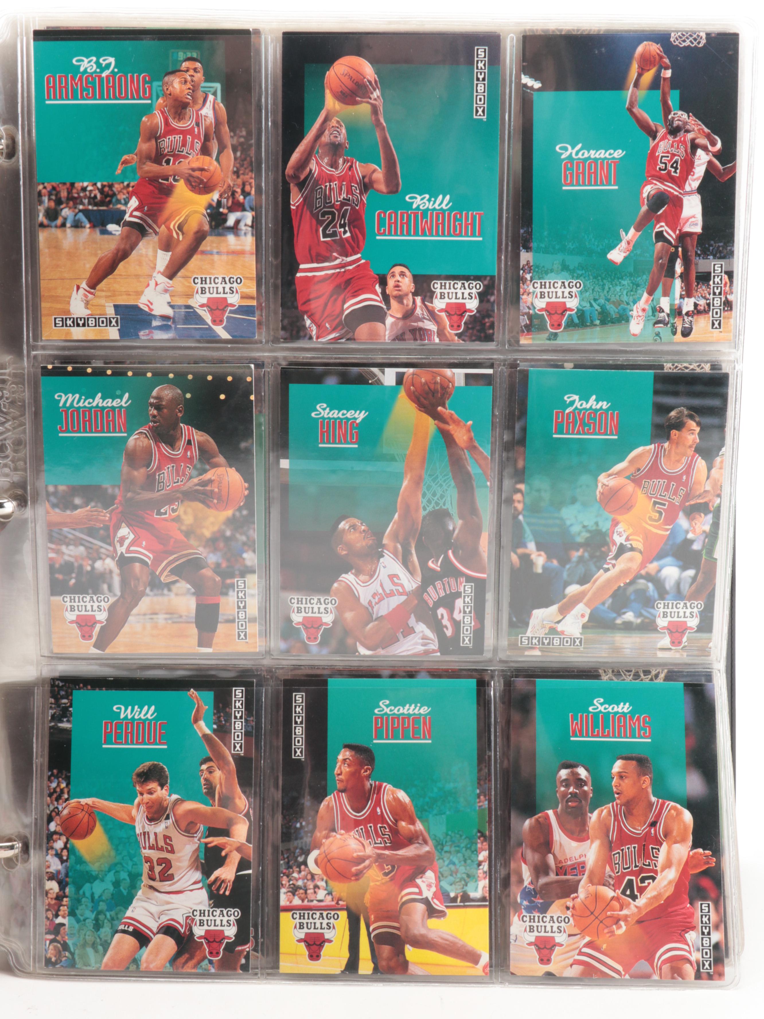 Skybox Basketball Cards Including Jordan, Mourning Rookie, More Stars, 1990s