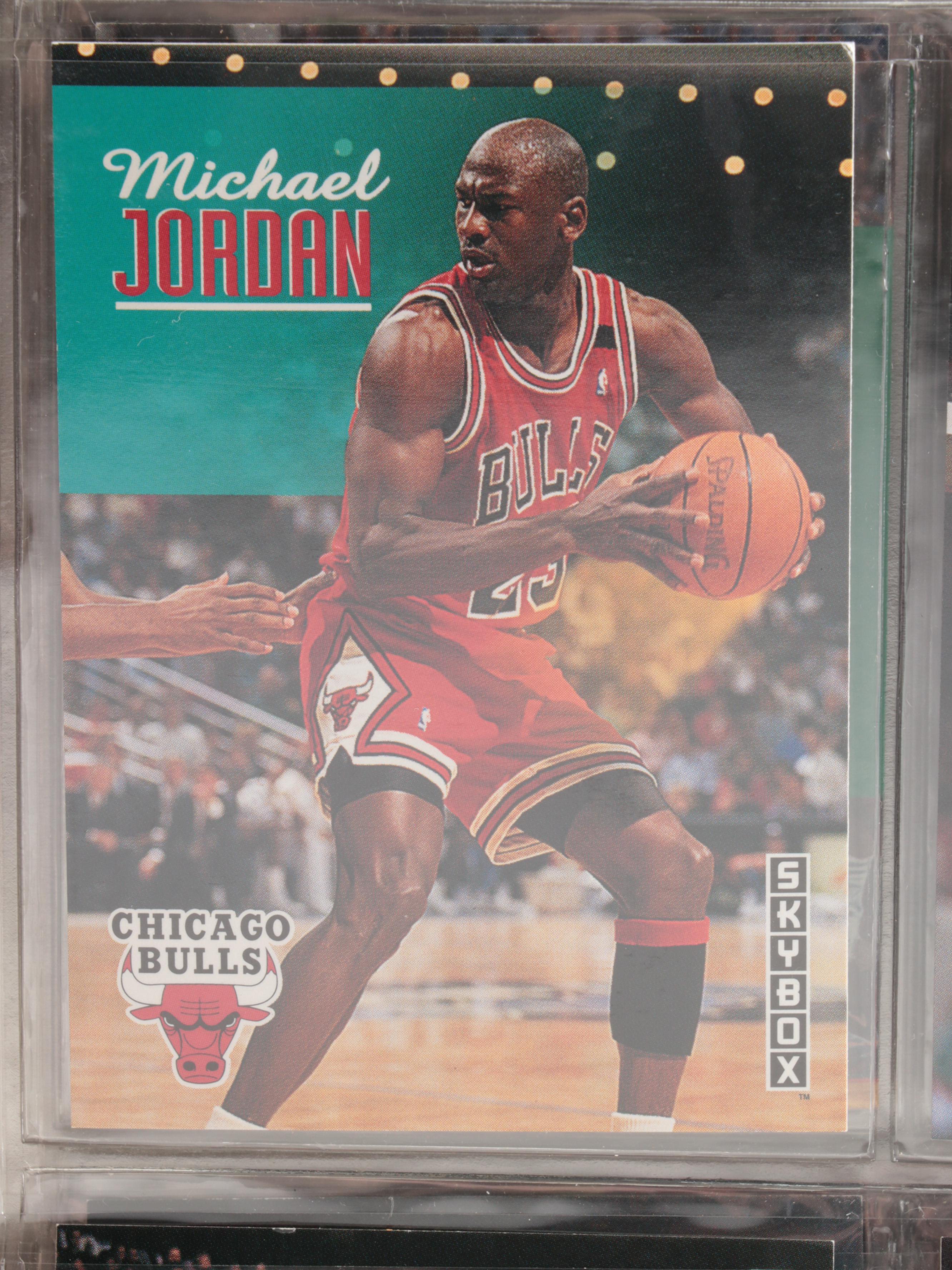 Skybox Basketball Cards Including Jordan, Mourning Rookie, More Stars, 1990s