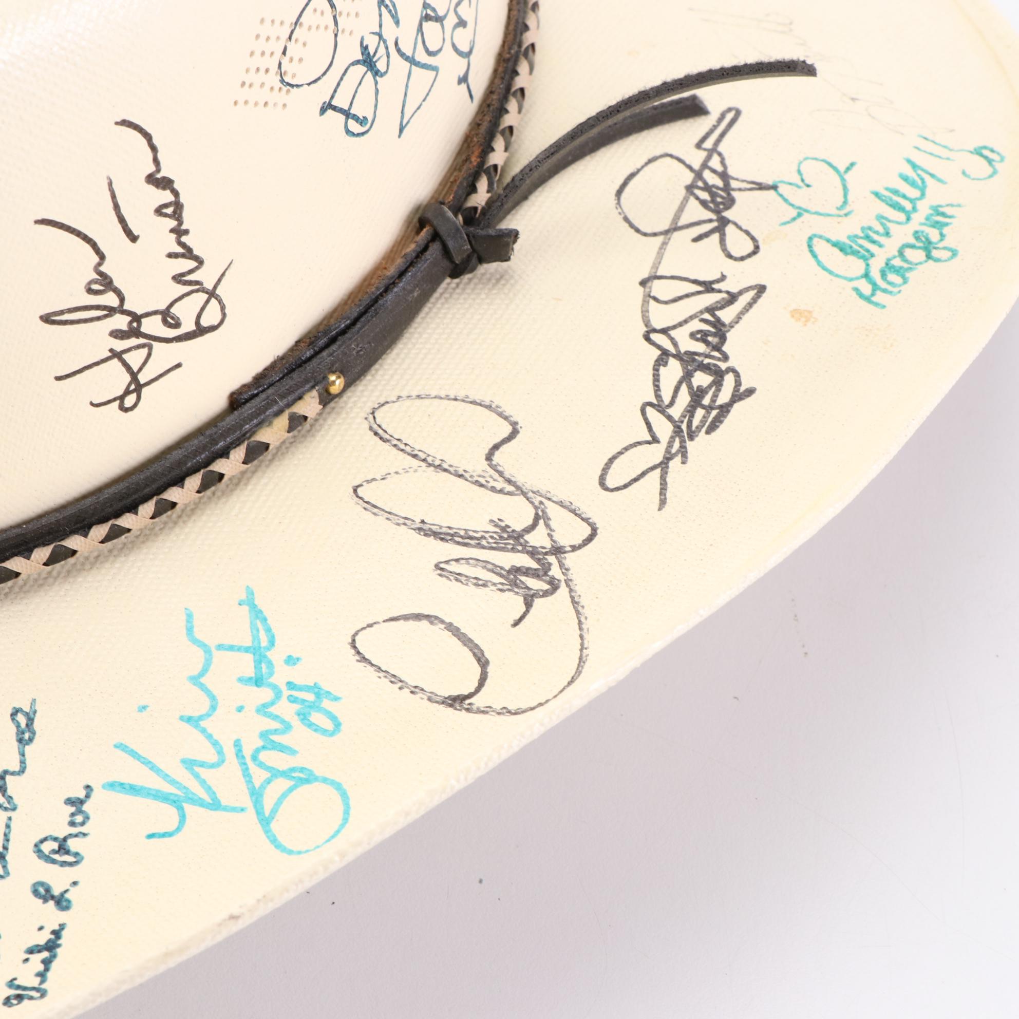 Western Straw Hats with Country Music and Native American Artist Signatures