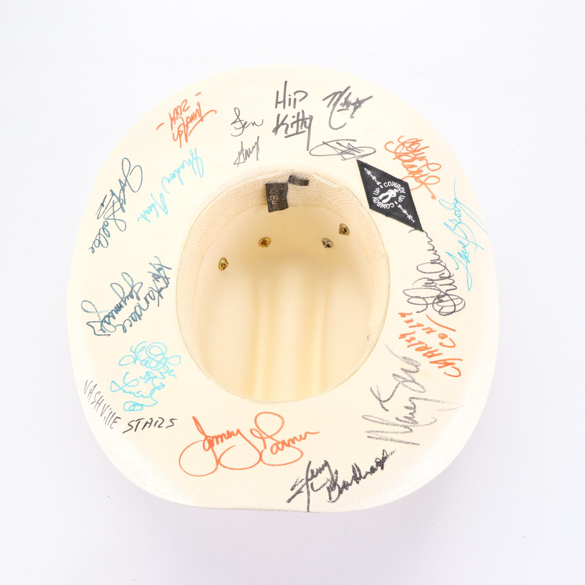 Western Straw Hats with Country Music and Native American Artist Signatures