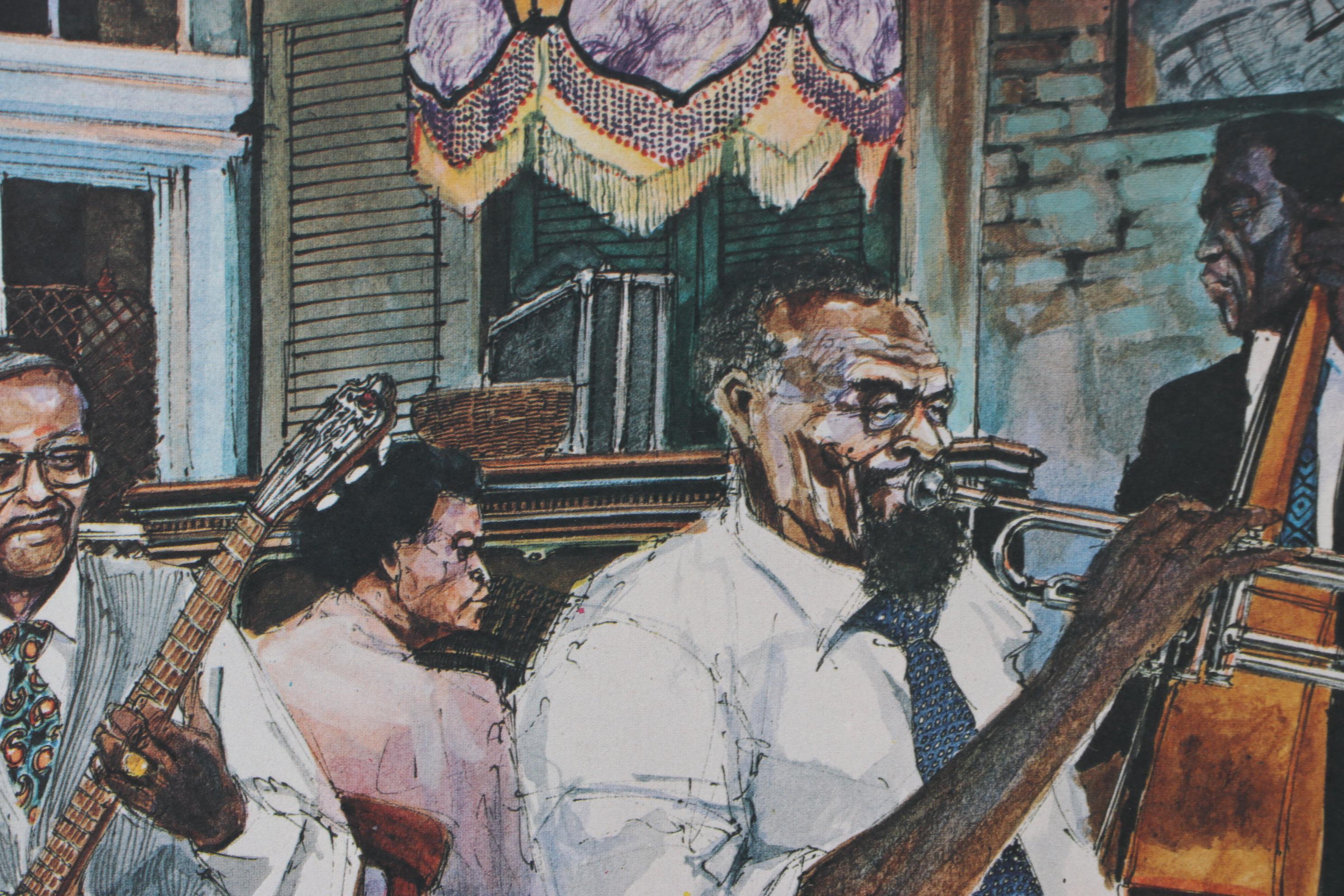 Tommy G. Thompson Offset Lithograph "Dixie Land Jam," Circa 1979