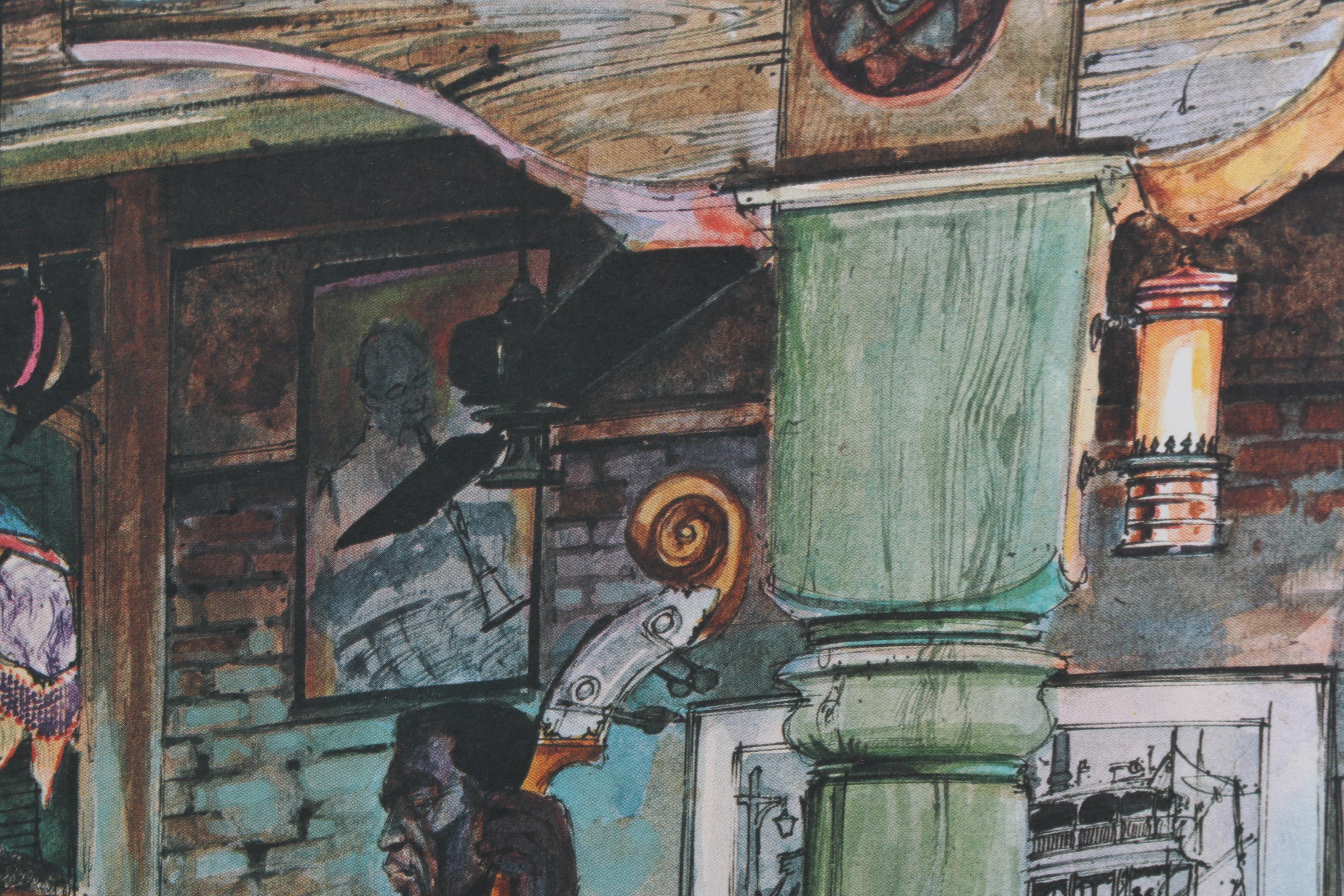 Tommy G. Thompson Offset Lithograph "Dixie Land Jam," Circa 1979