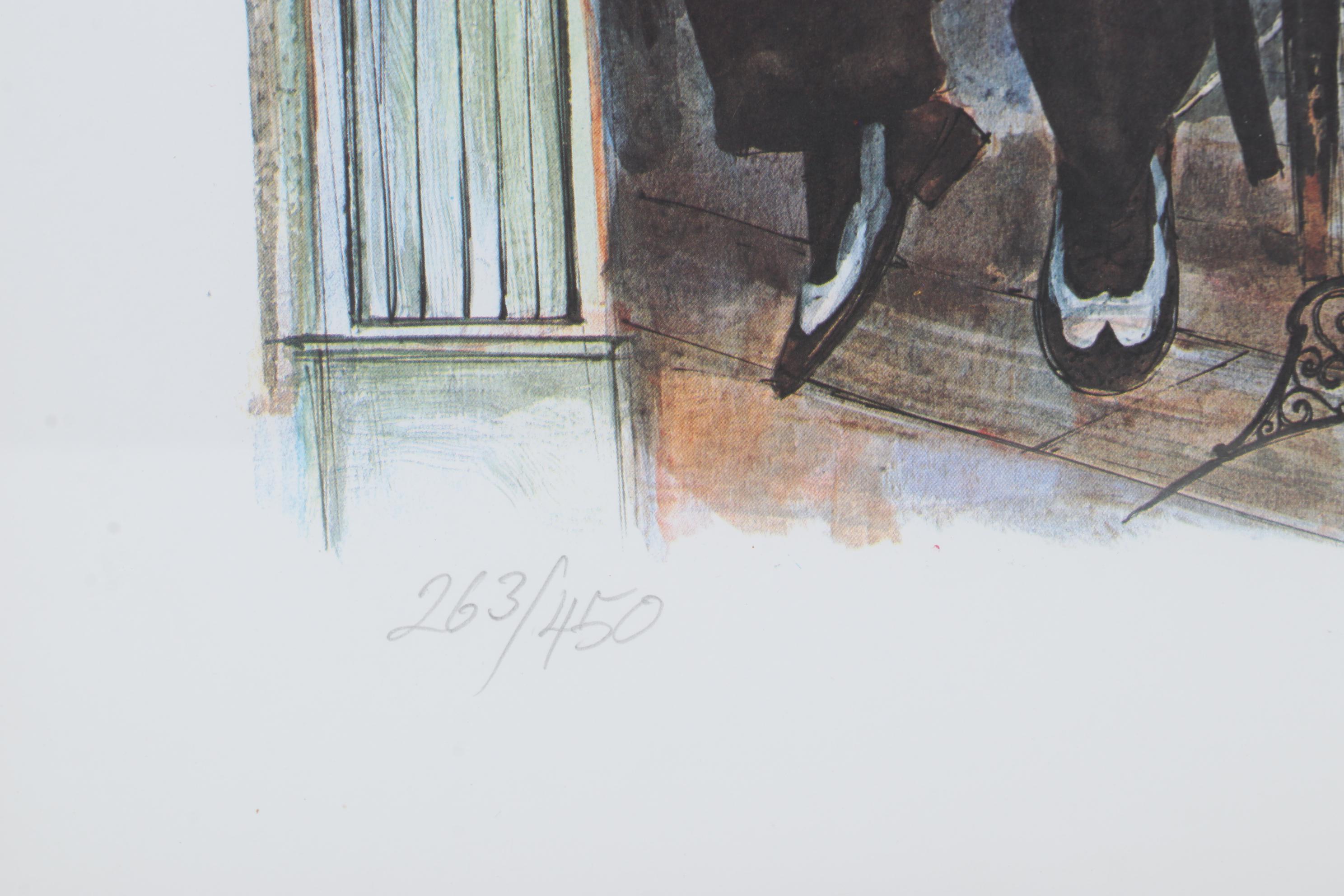 Tommy G. Thompson Offset Lithograph "Dixie Land Jam," Circa 1979