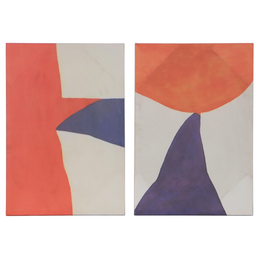 Two Abstract Giclées, 21st Century