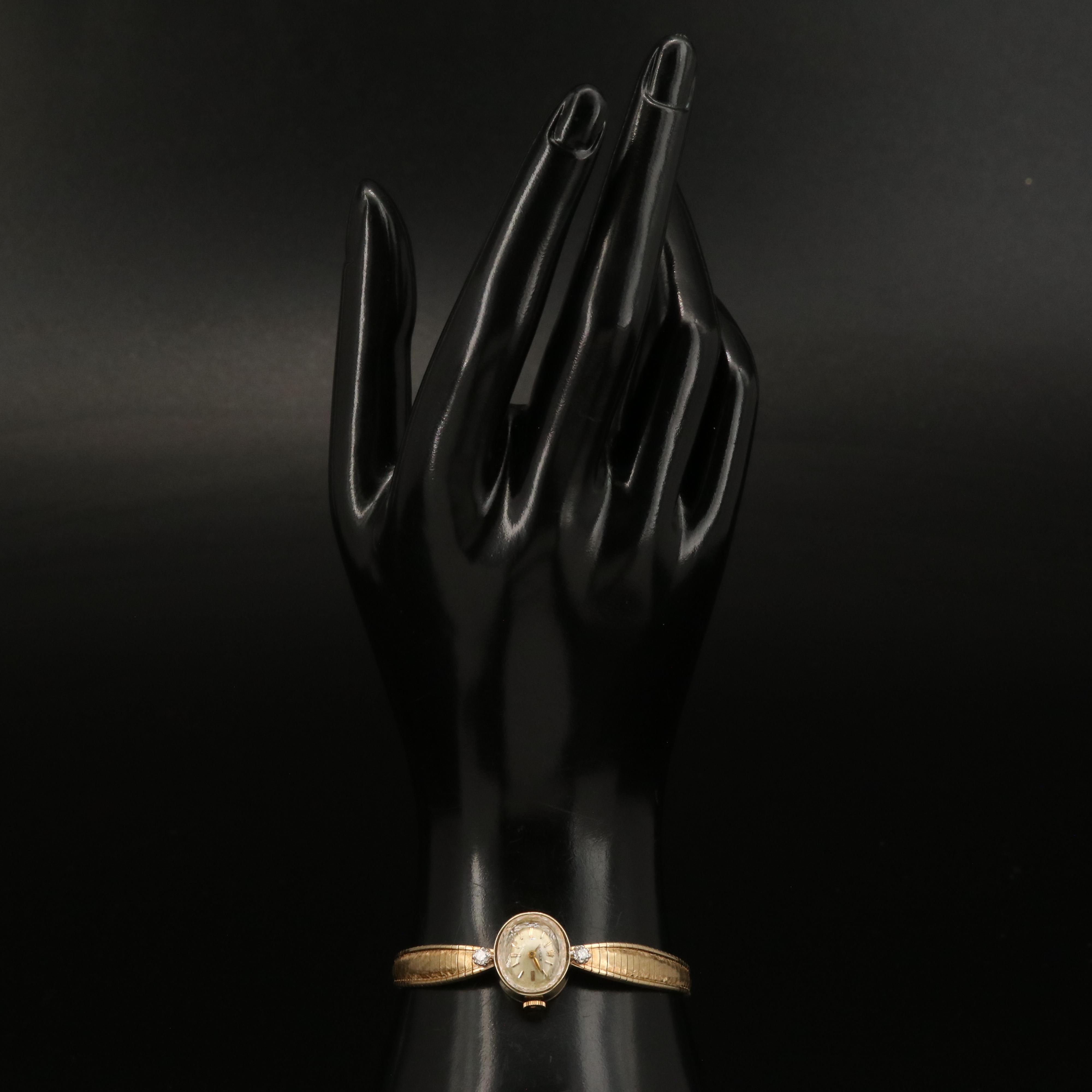 Vintage 14K Rolex Diamond Watch