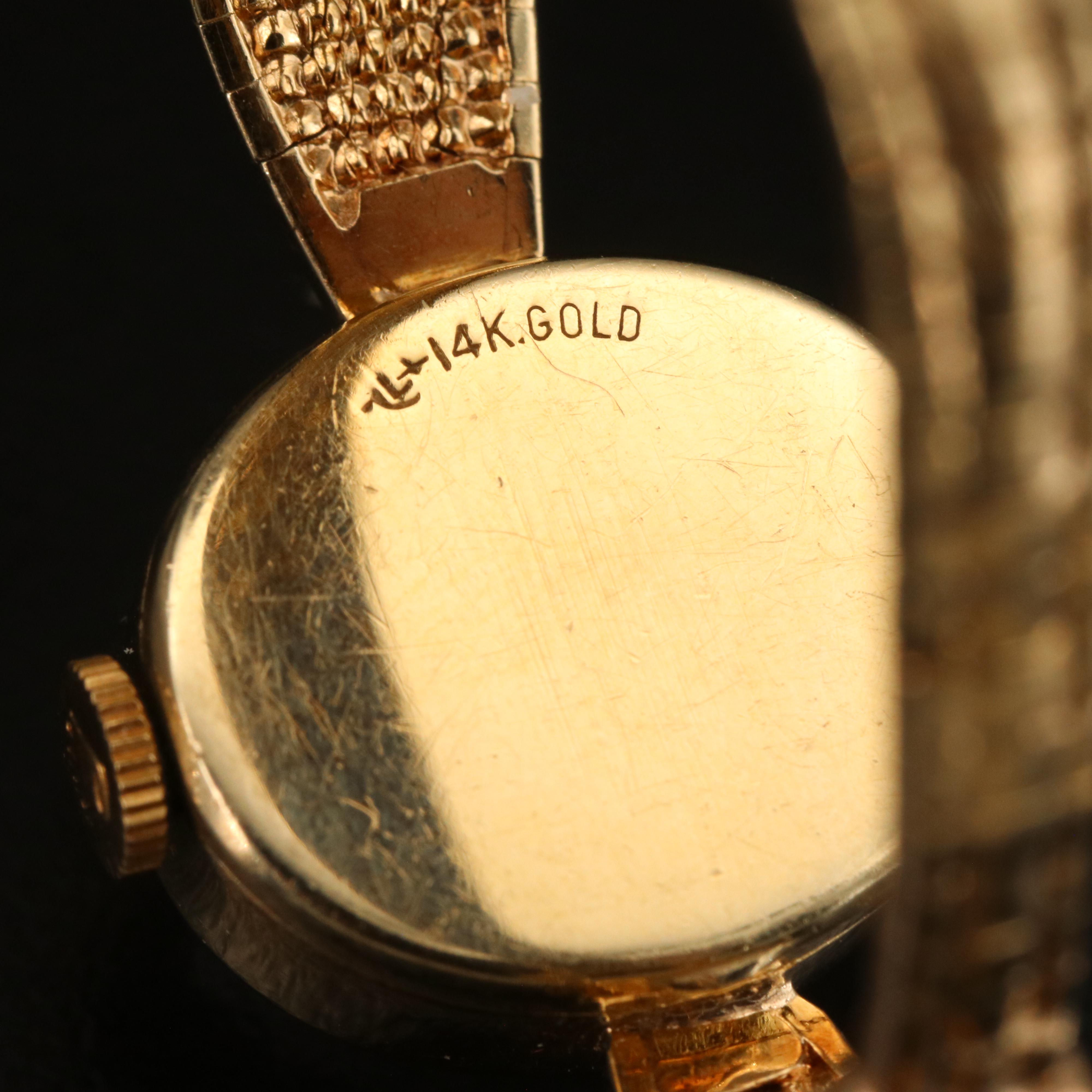 Vintage 14K Rolex Diamond Watch