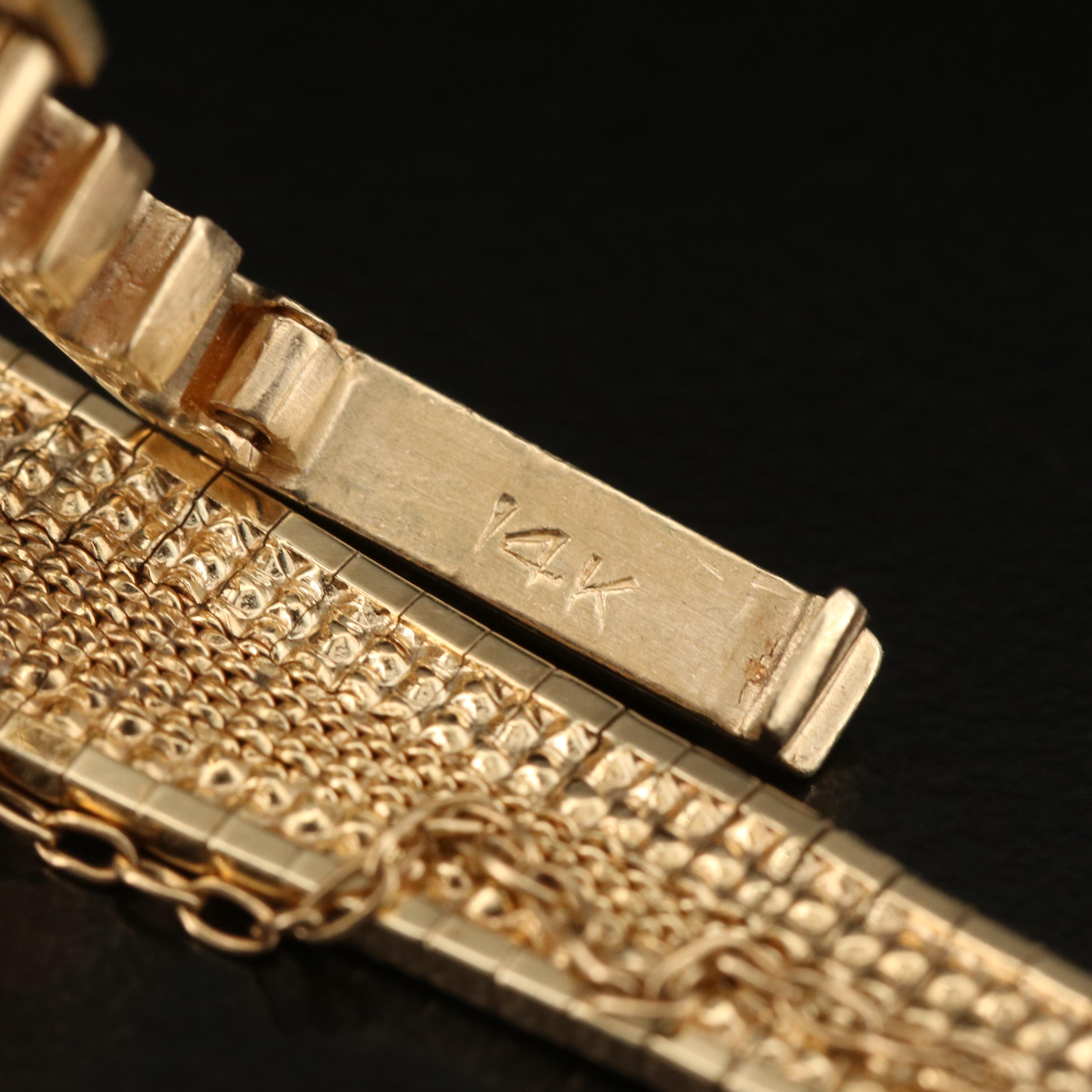Vintage 14K Rolex Diamond Watch