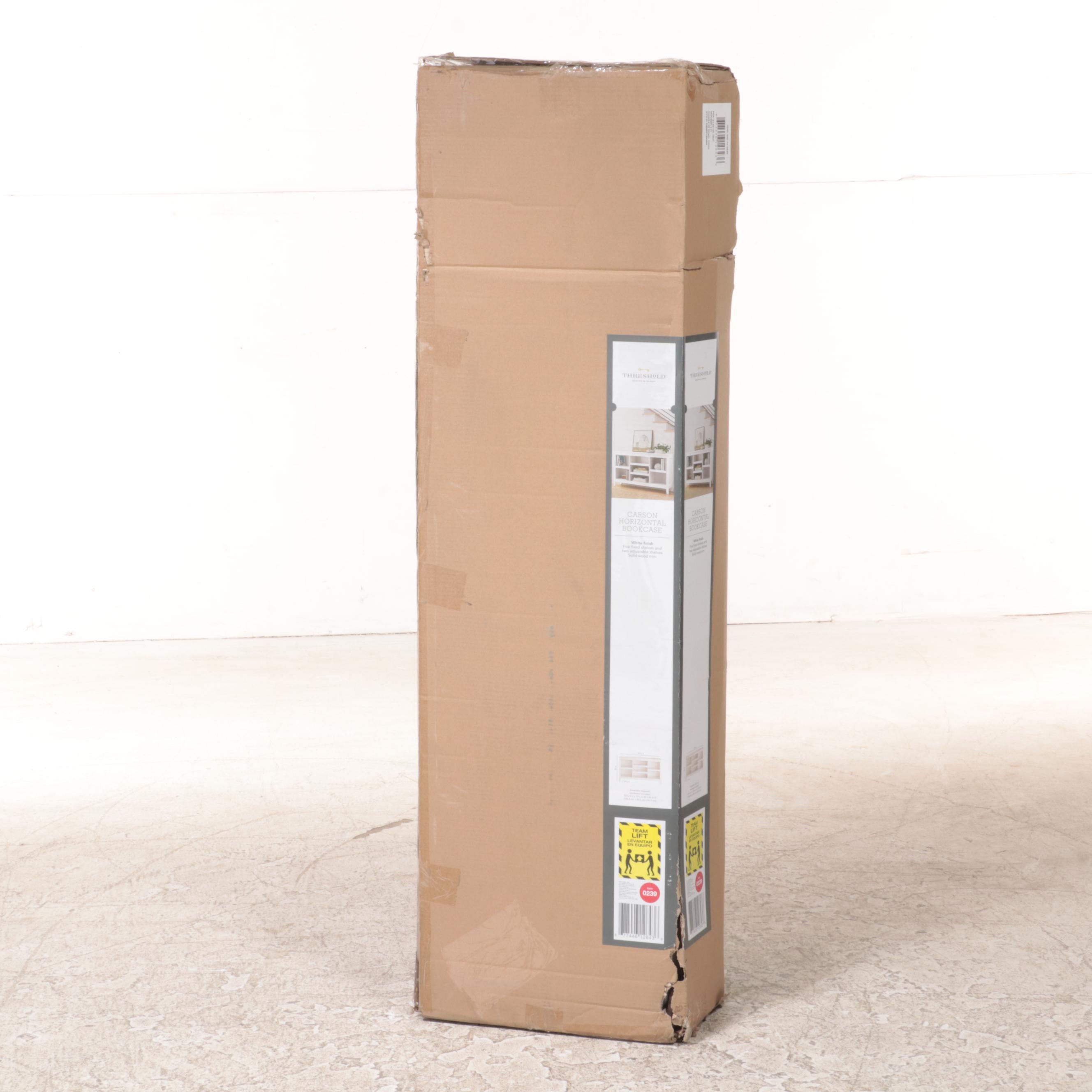 Threshold Carson White Finish Horizontal Bookcase