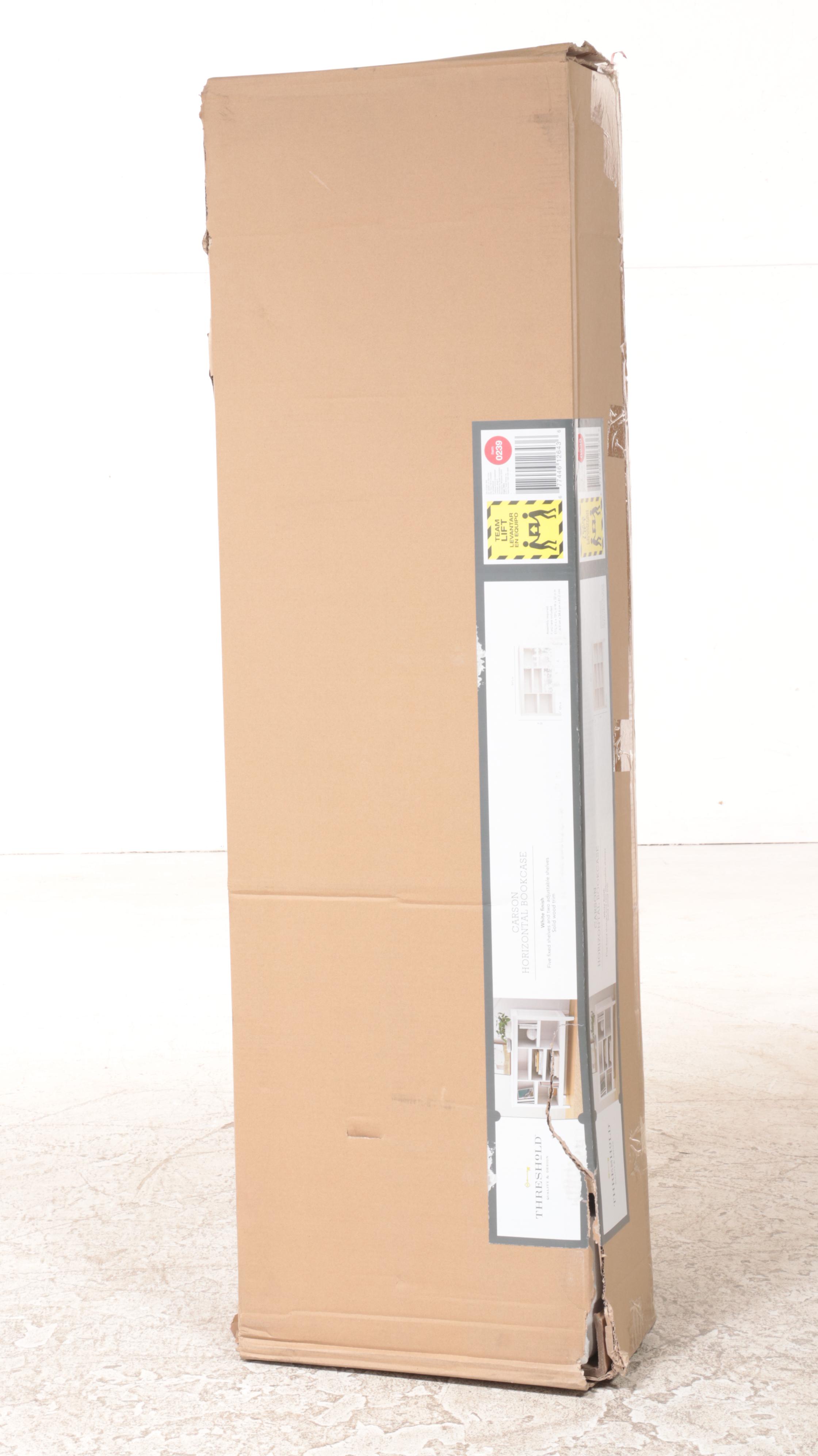 Threshold Carson White Finish Horizontal Bookcase