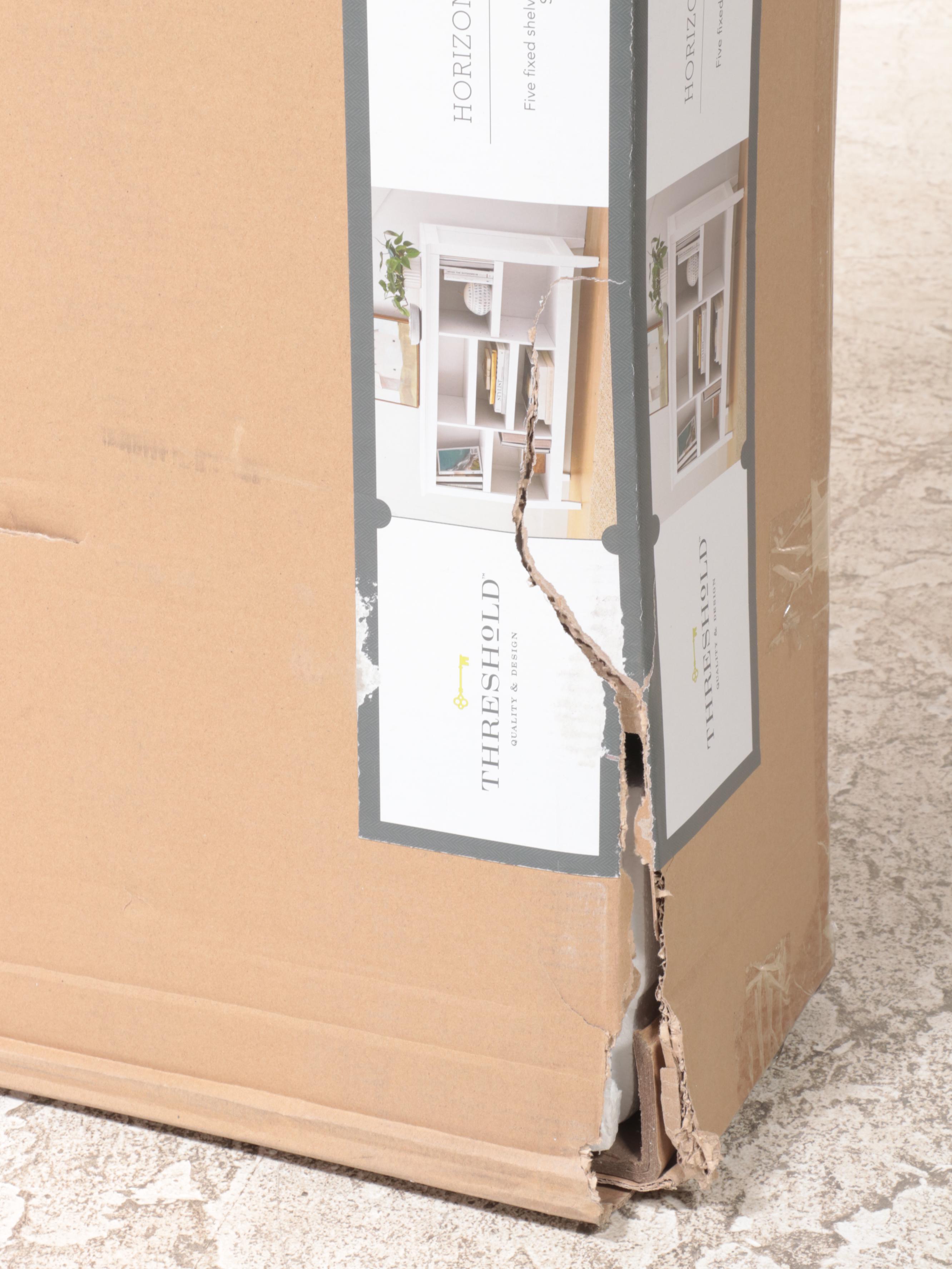 Threshold Carson White Finish Horizontal Bookcase