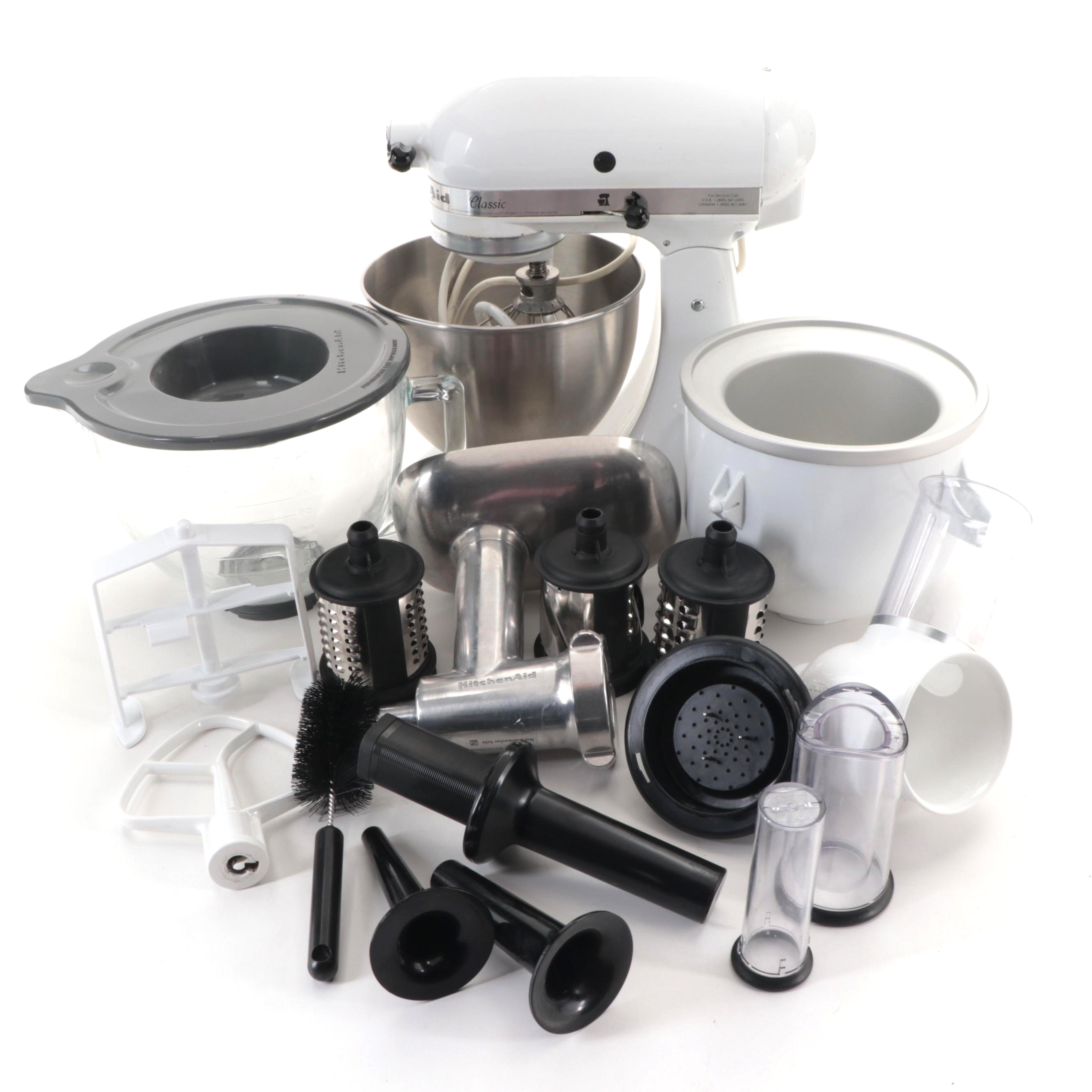 KitchenAid Classic Series 4.5 Quart Tilt-Head Stand Mixer with Accessories