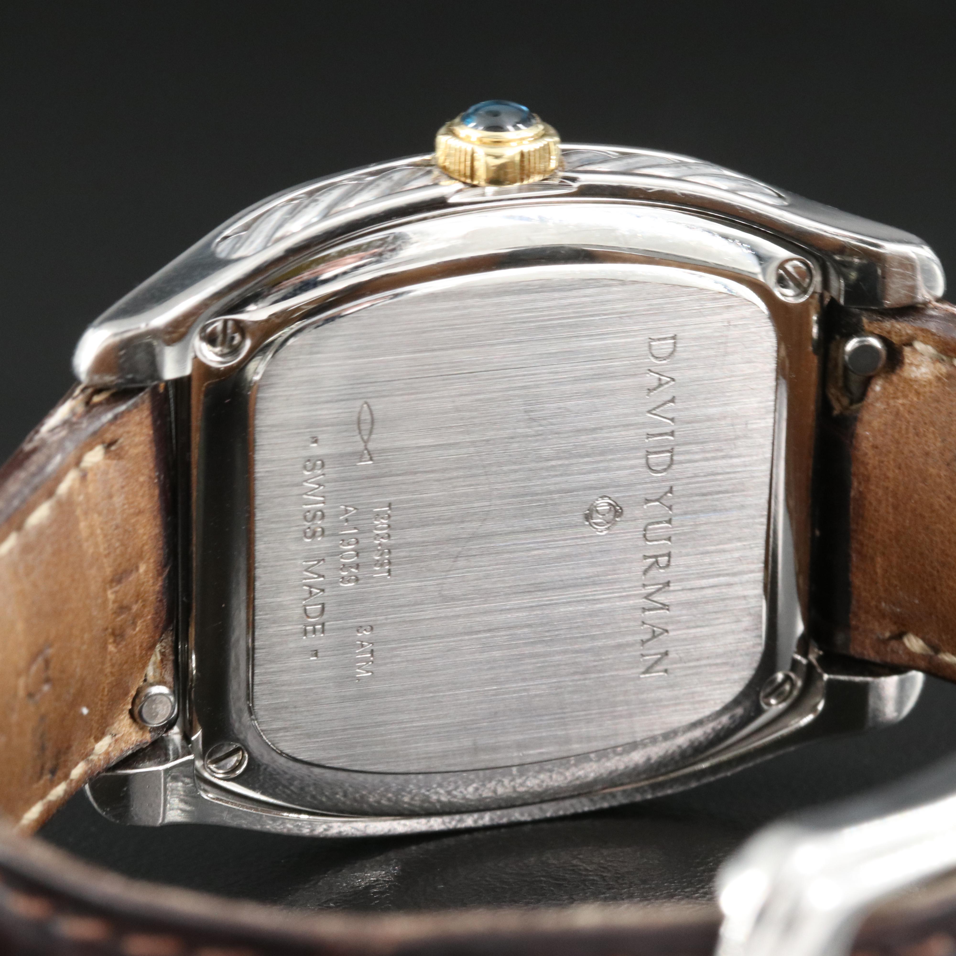 David Yurman Thoroughbred 18K and Stainless Steel Diamond Watch