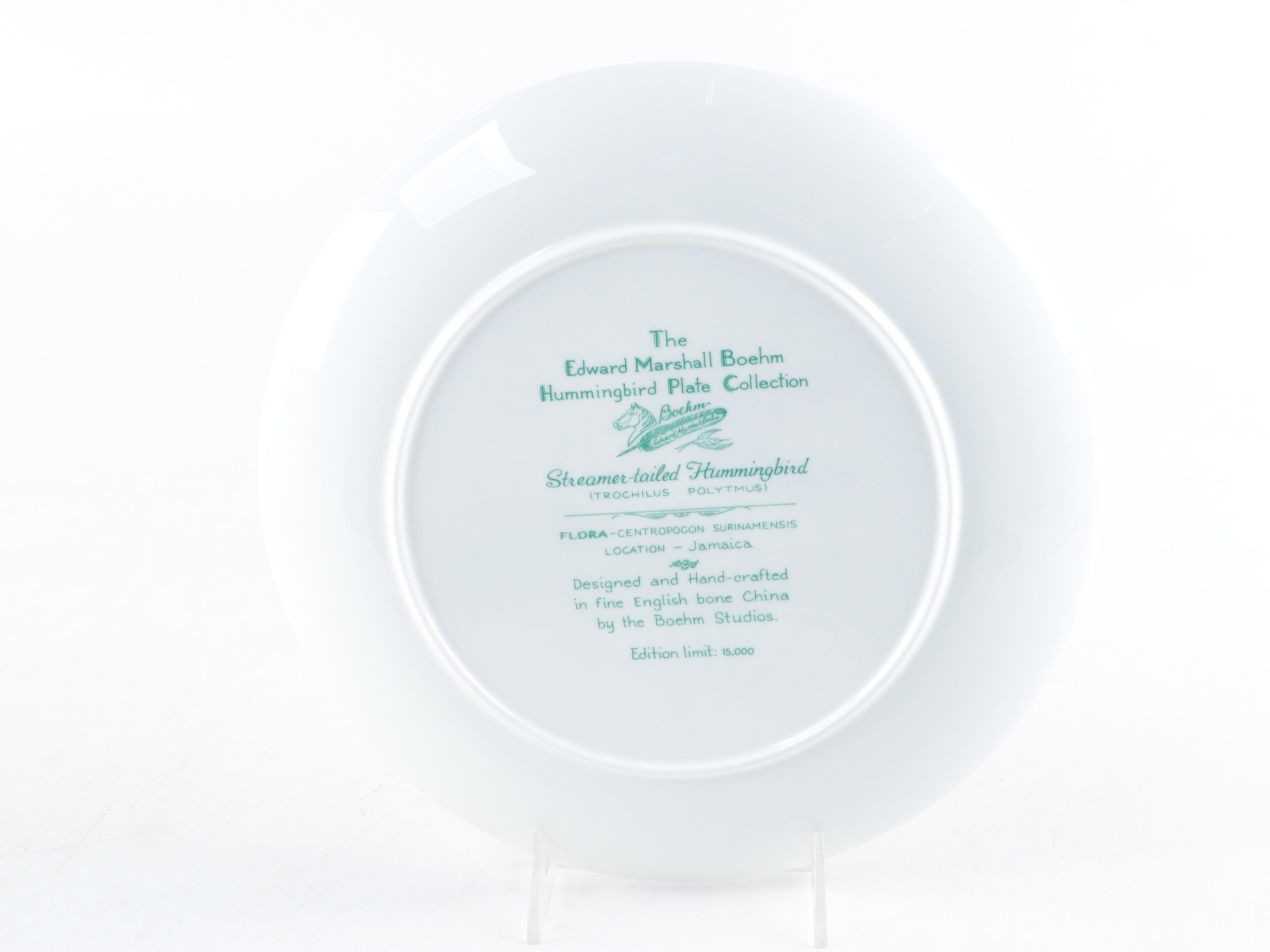 Boehm Limited Edition Hummingbird Plate Collection Bone China Collector Plates