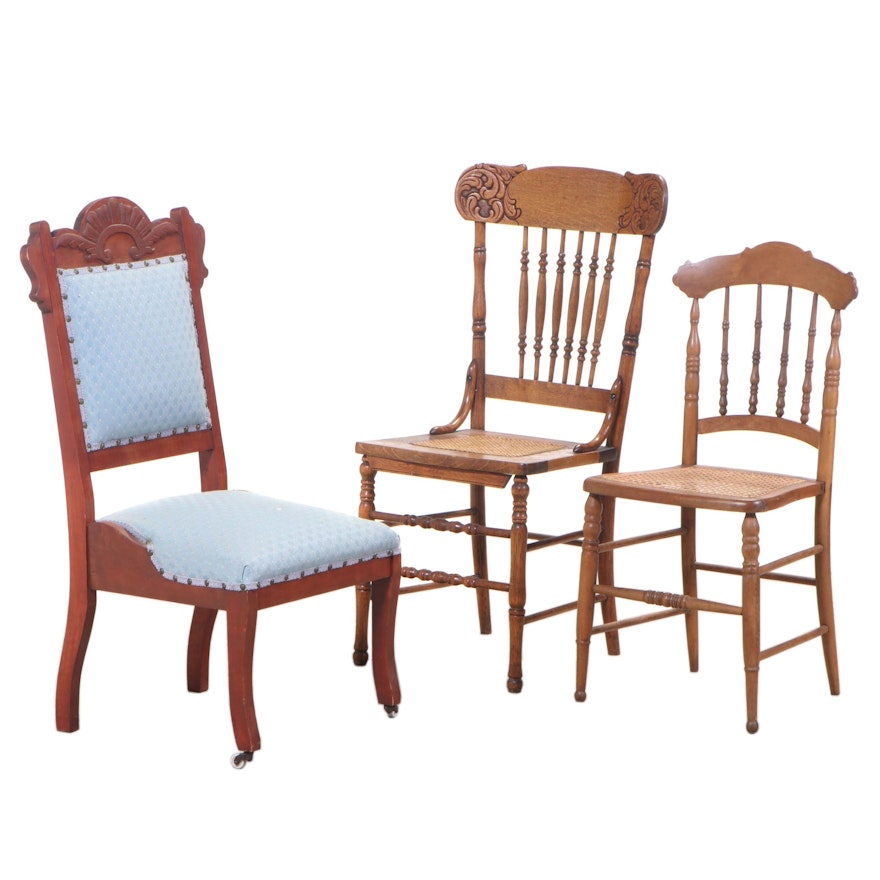 Three Victorian Side Chairs, Late 19th/Early 20th Century