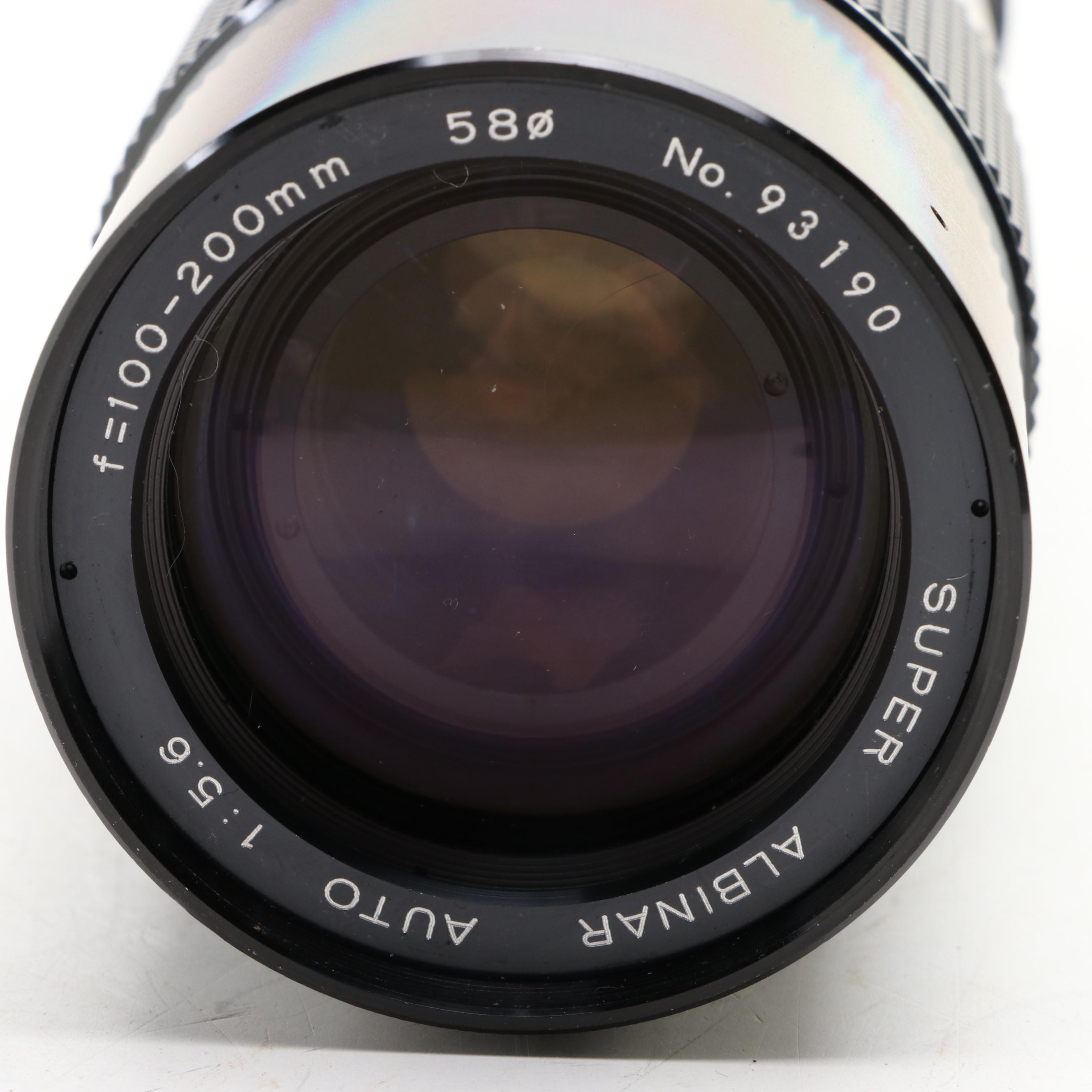 Canon AE-1 35mm and ELPH 2 Cameras with Camera Bag, Lens and Flash