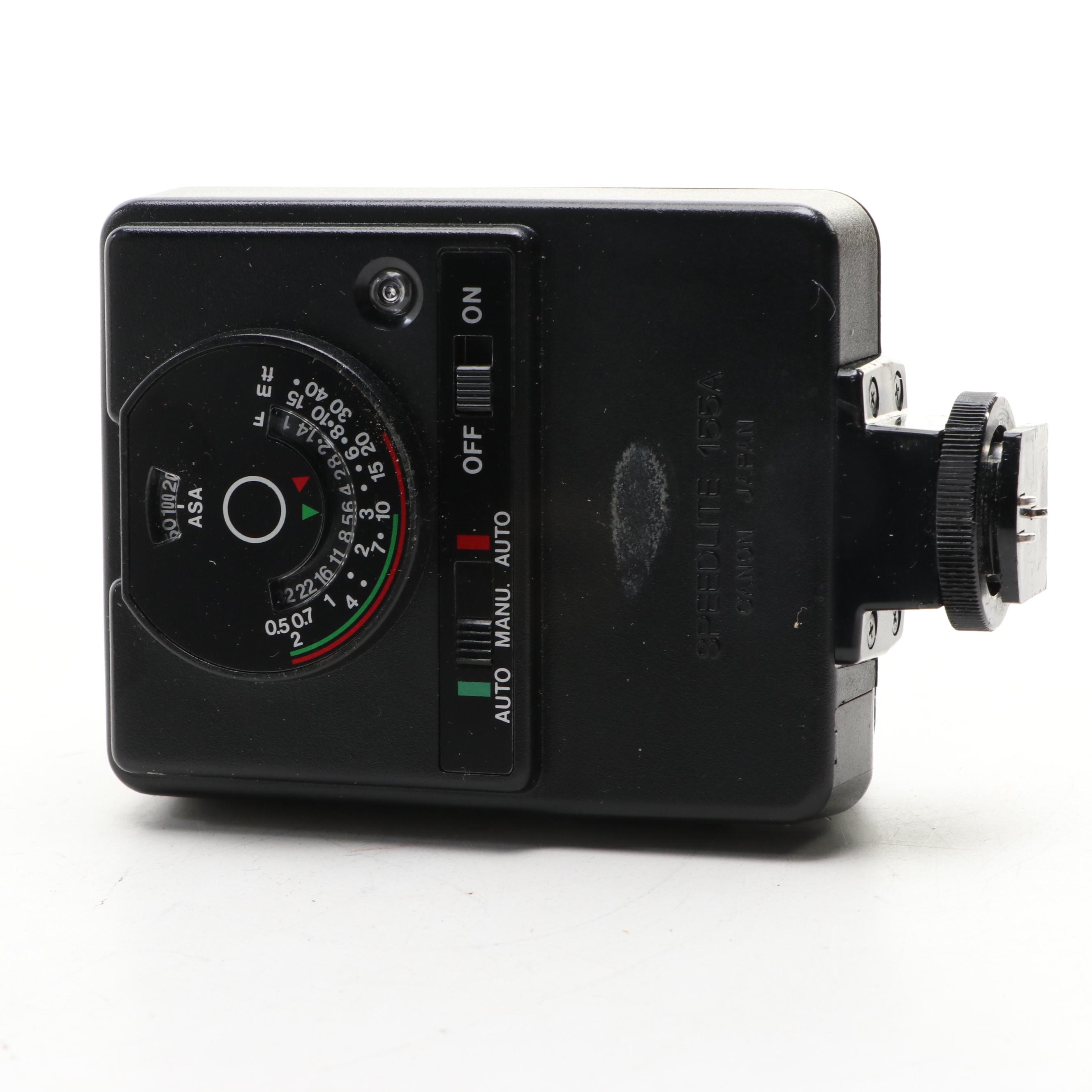 Canon AE-1 35mm and ELPH 2 Cameras with Camera Bag, Lens and Flash