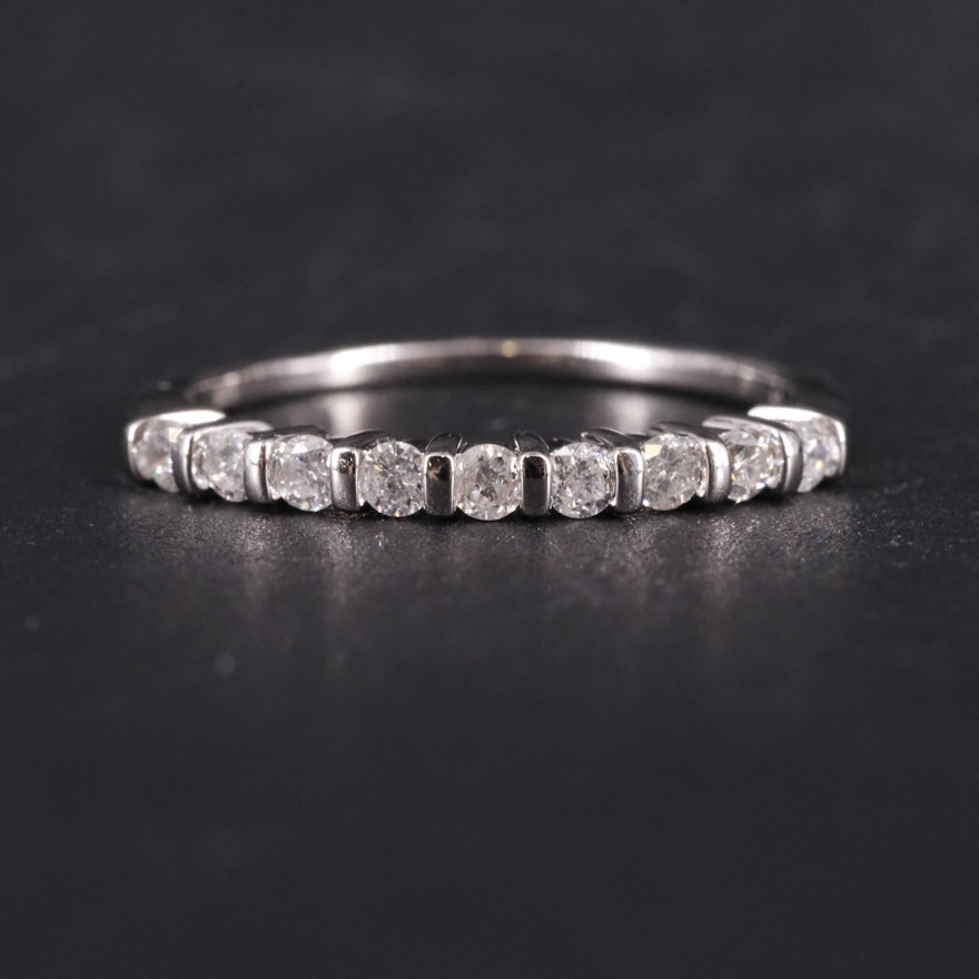 Sterling Silver Diamond Band Ring