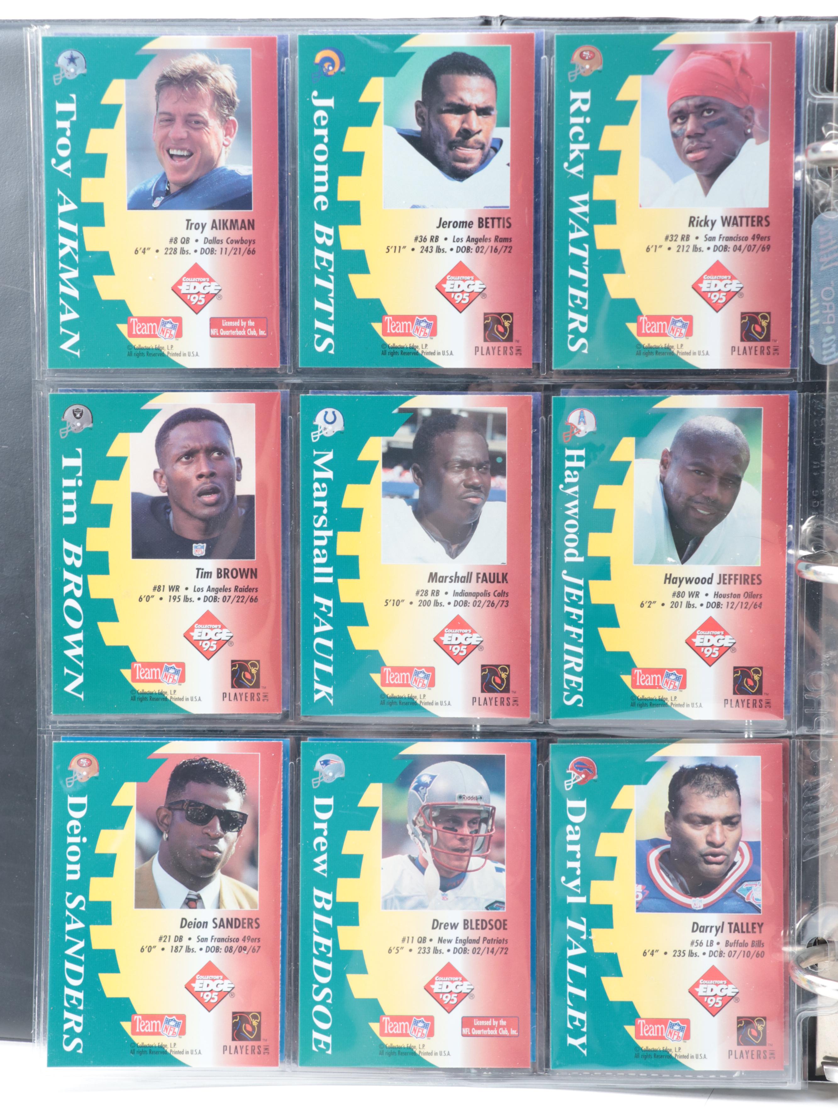 Collector's Edge Football Cards With Rookies, HOFers, More, 1990s