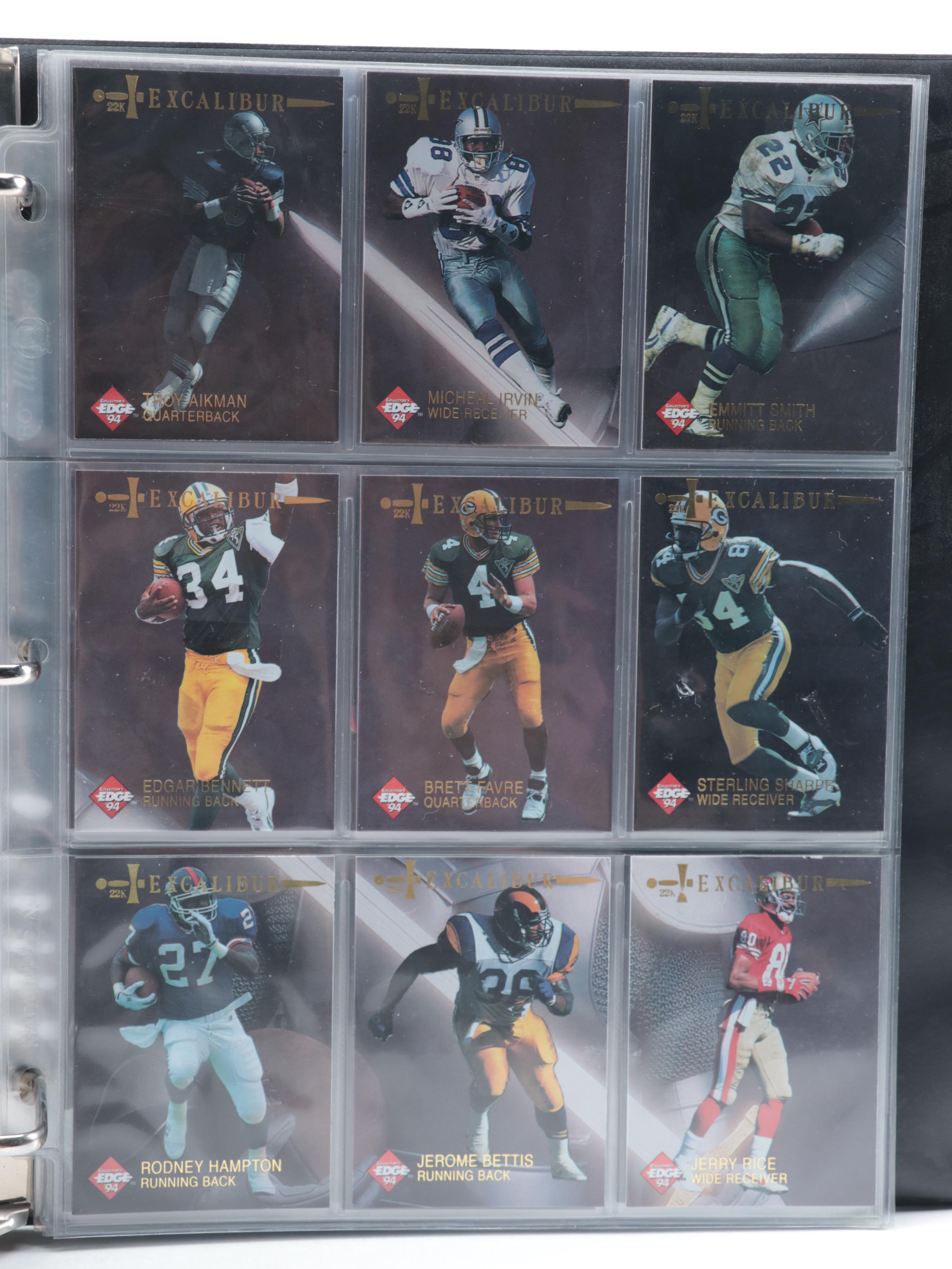 Collector's Edge Football Cards With Rookies, HOFers, More, 1990s