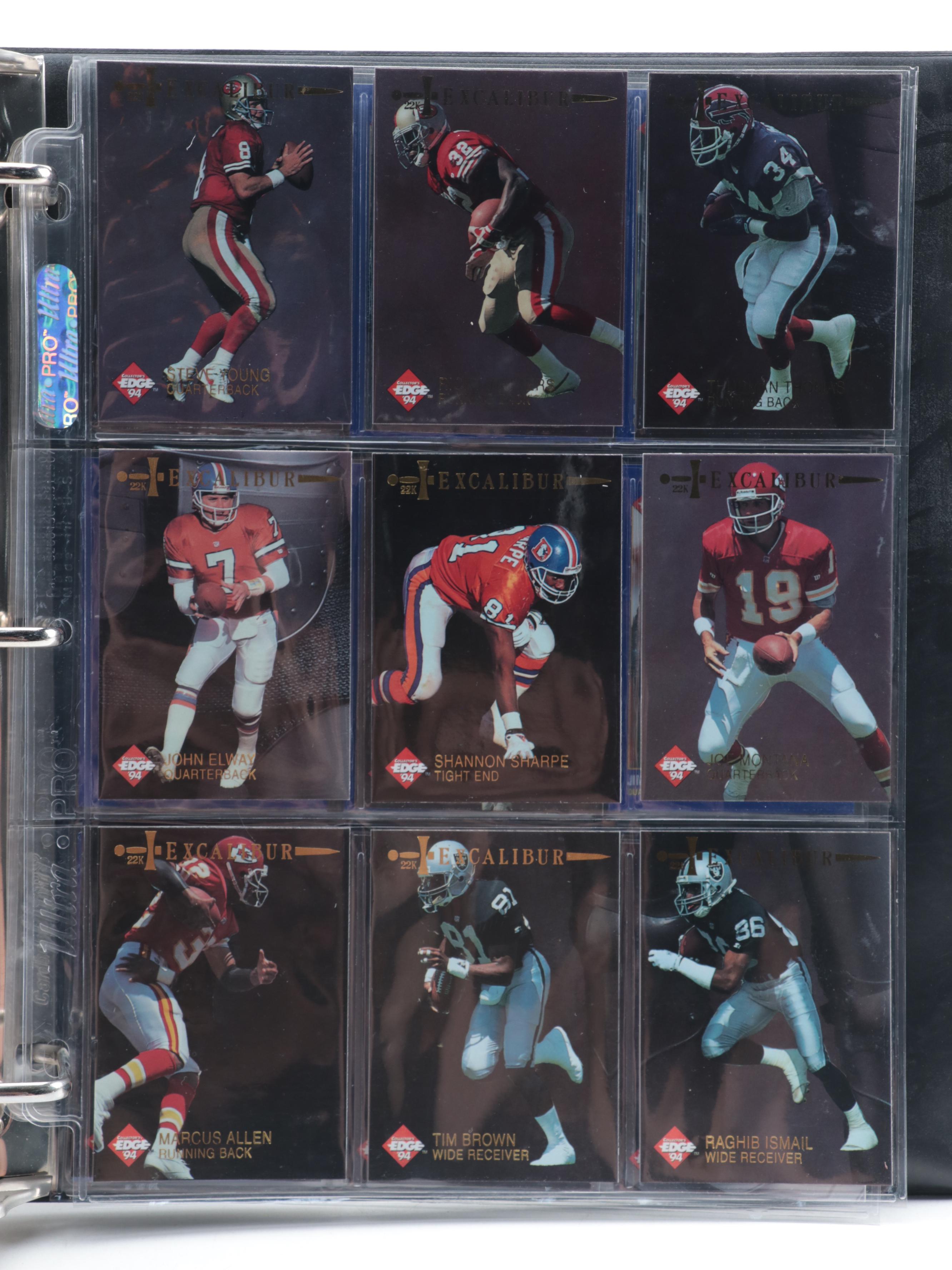 Collector's Edge Football Cards With Rookies, HOFers, More, 1990s